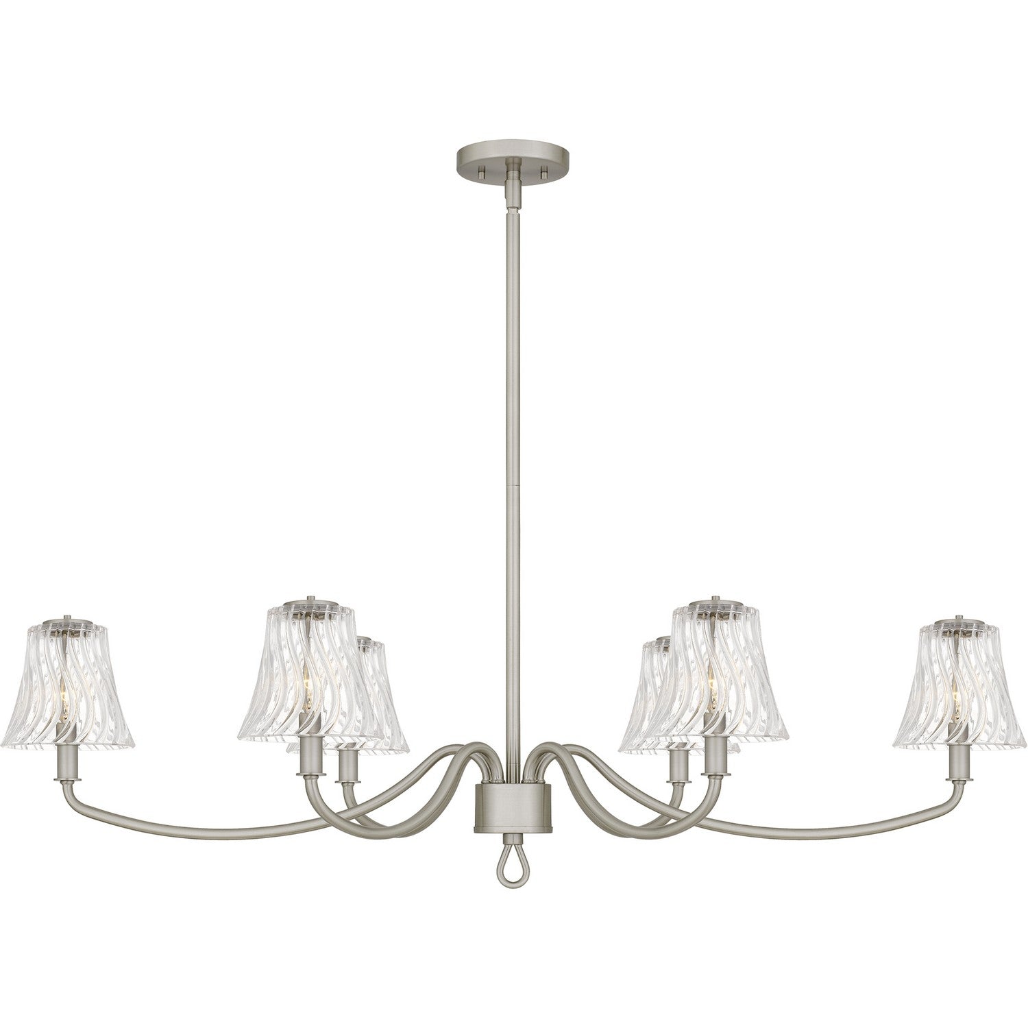 Quoizel - MCK644BN - Six Light Linear Chandelier - McKinney - Brushed Nickel