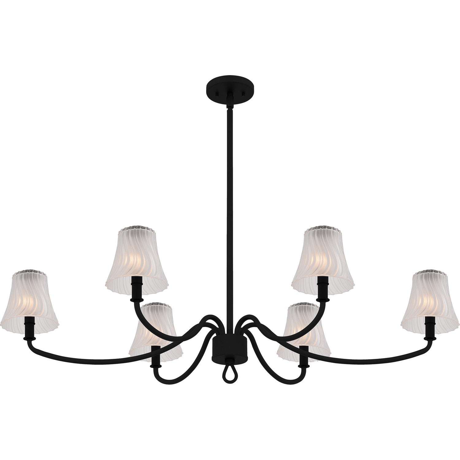 Quoizel - MCK644MBK - Six Light Linear Chandelier - McKinney - Matte Black