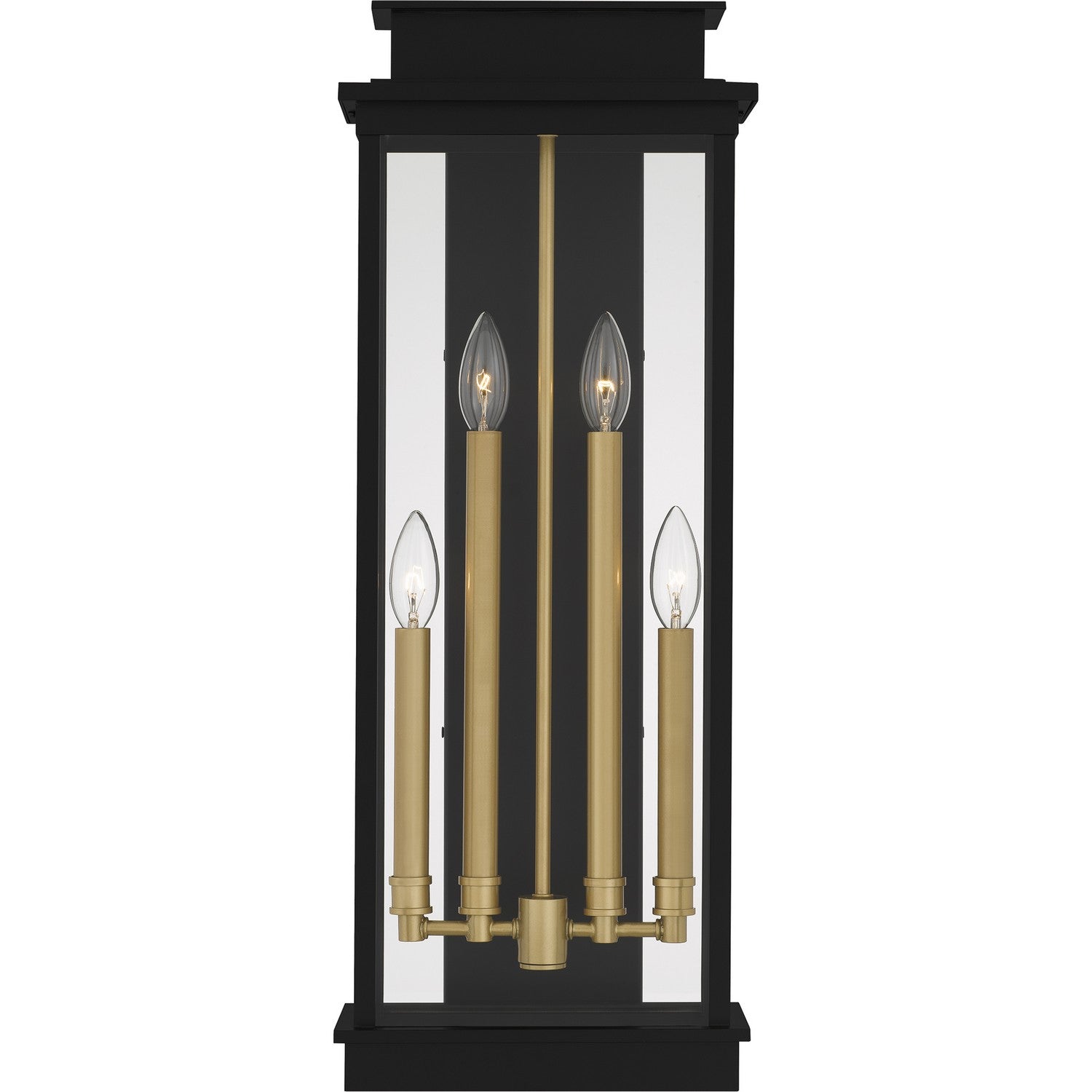 Quoizel - NOE8410MBK - Four Light Outdoor Wall Lantern - Noelle - Matte Black