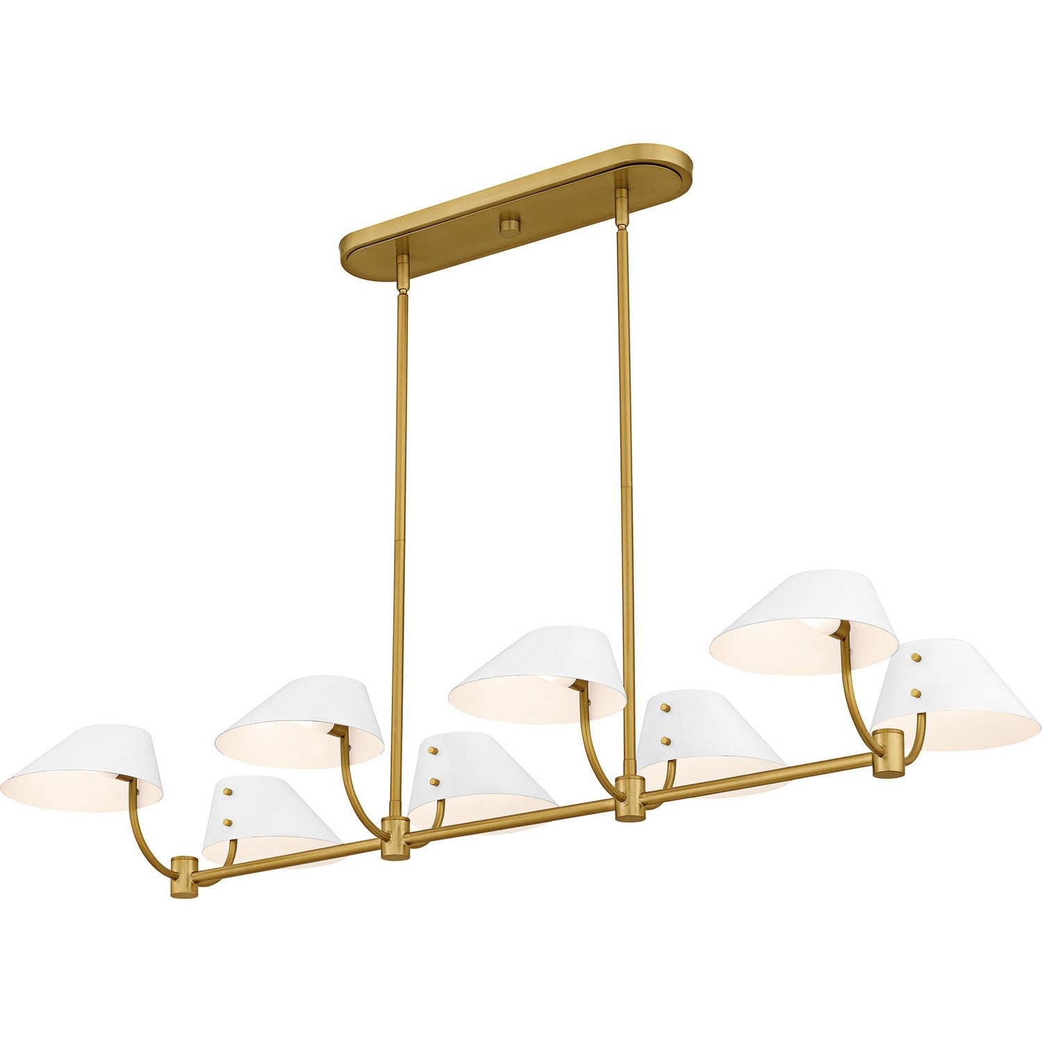 Quoizel - PNY842BRG - Eight Light Linear Chandelier - Penley - Brushed Gold