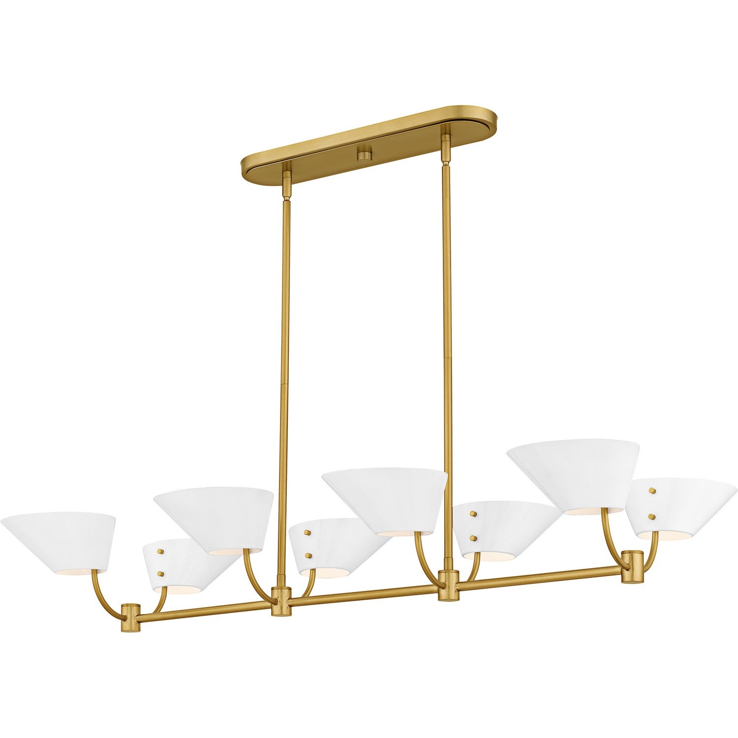 Quoizel - PNY842BRG - Eight Light Linear Chandelier - Penley - Brushed Gold