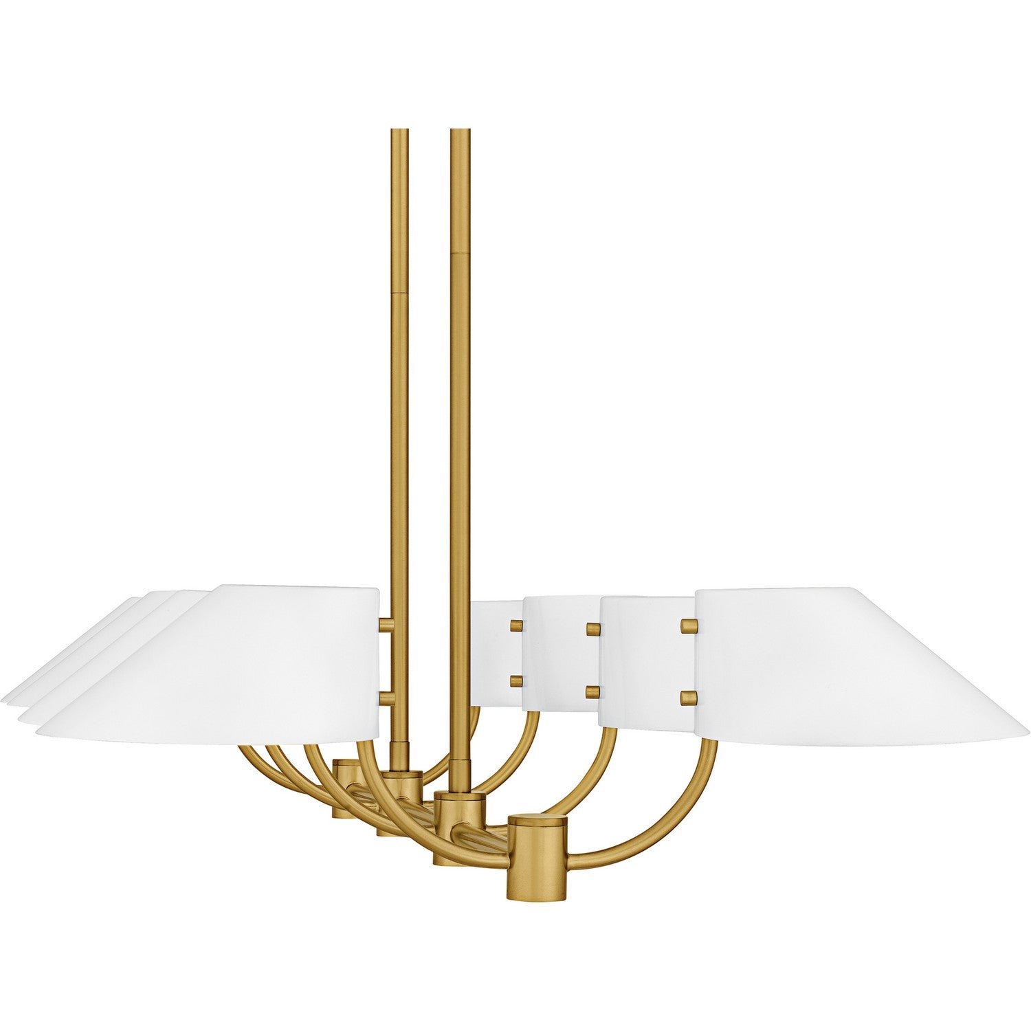 Quoizel - PNY842BRG - Eight Light Linear Chandelier - Penley - Brushed Gold