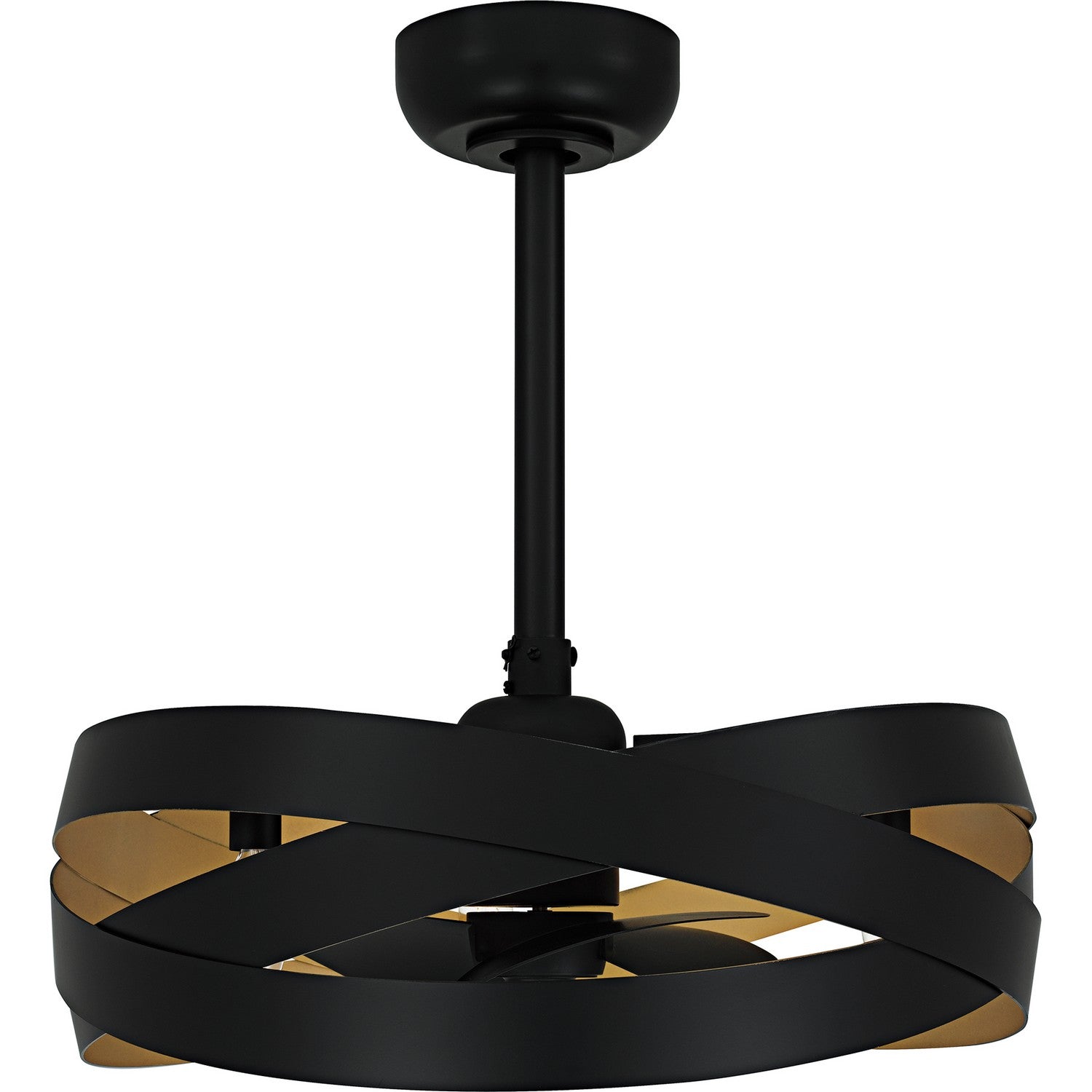 Quoizel - QFA6771MBK - Three Light Fan Light - Quoizel Fandelier - Matte Black