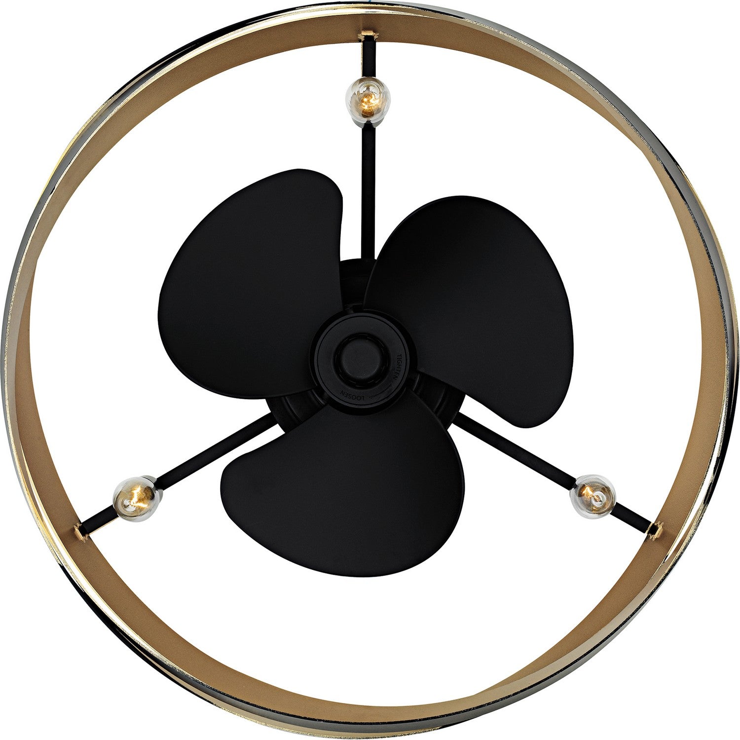 Quoizel - QFA6771MBK - Three Light Fan Light - Quoizel Fandelier - Matte Black