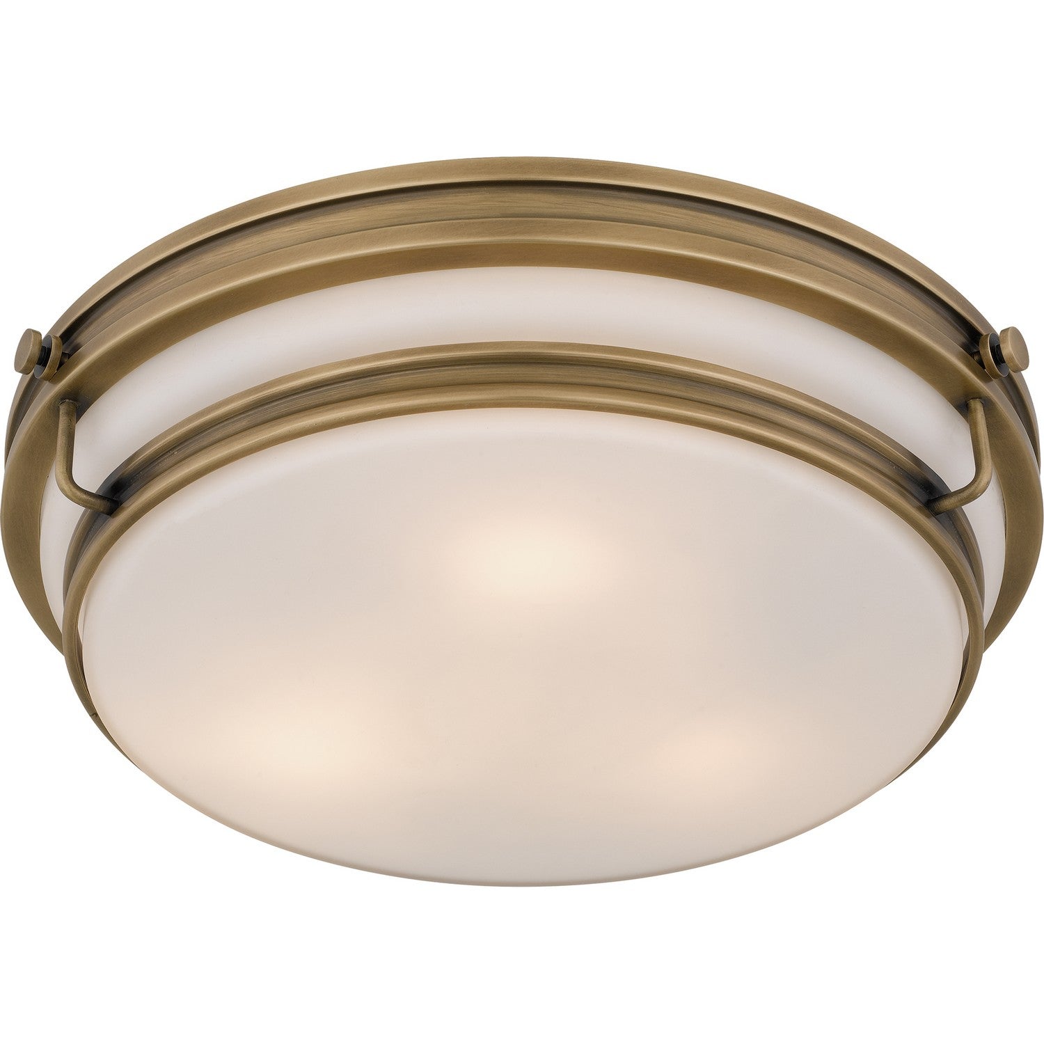 Quoizel - QFL6776WS - Three Light Flush Mount - Quoizel Flush Mount - Weathered Brass