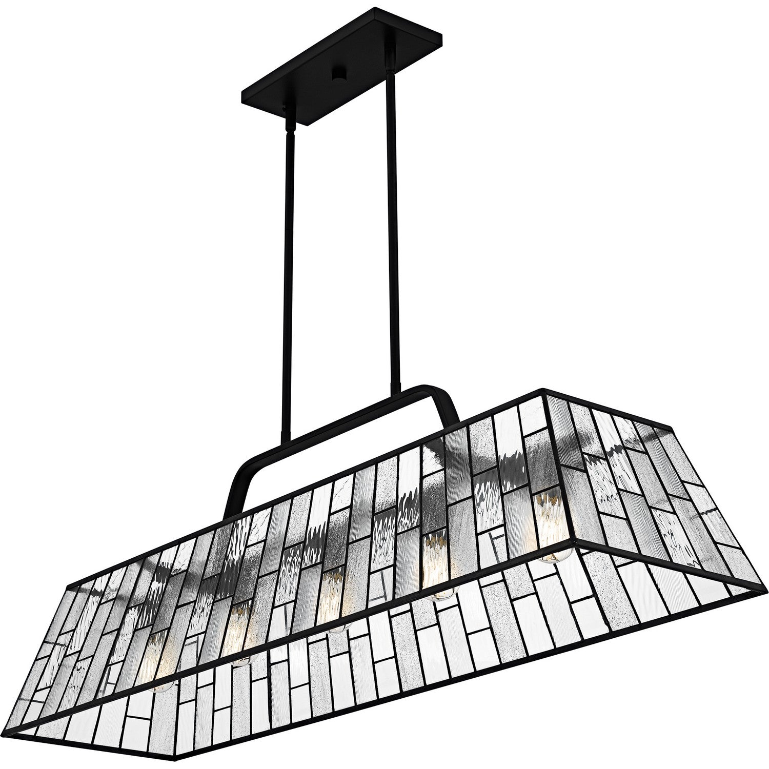 Quoizel - QLC6176MBK - Five Light Linear Chandelier - Quoizel Linear Chandelier - Matte Black