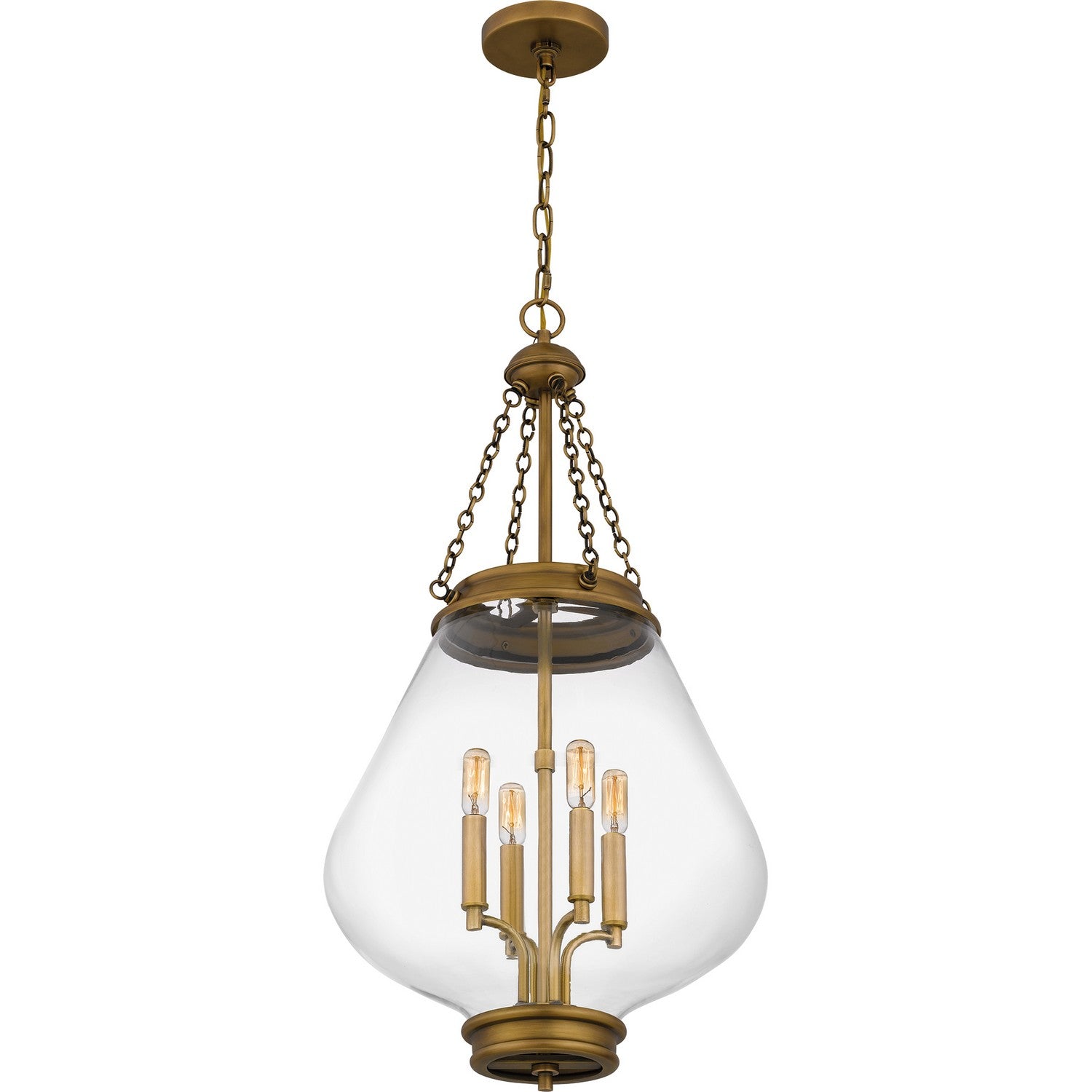 Quoizel - QP6803WS - Four Light Pendant - Quoizel Pendant - Weathered Brass