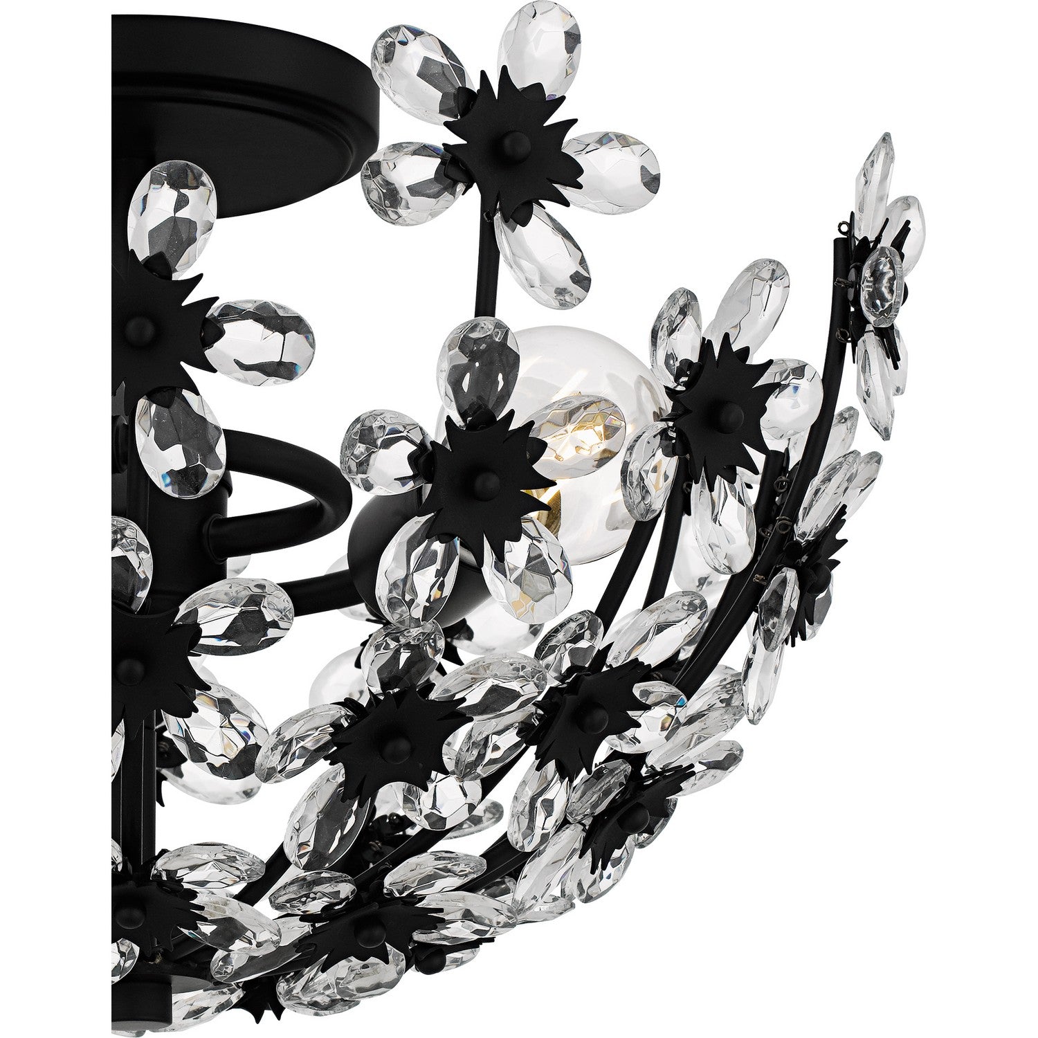 Quoizel - QSF6783MBK - Three Light Semi-Flush Mount - Quoizel Semi-Flush Mount - Matte Black