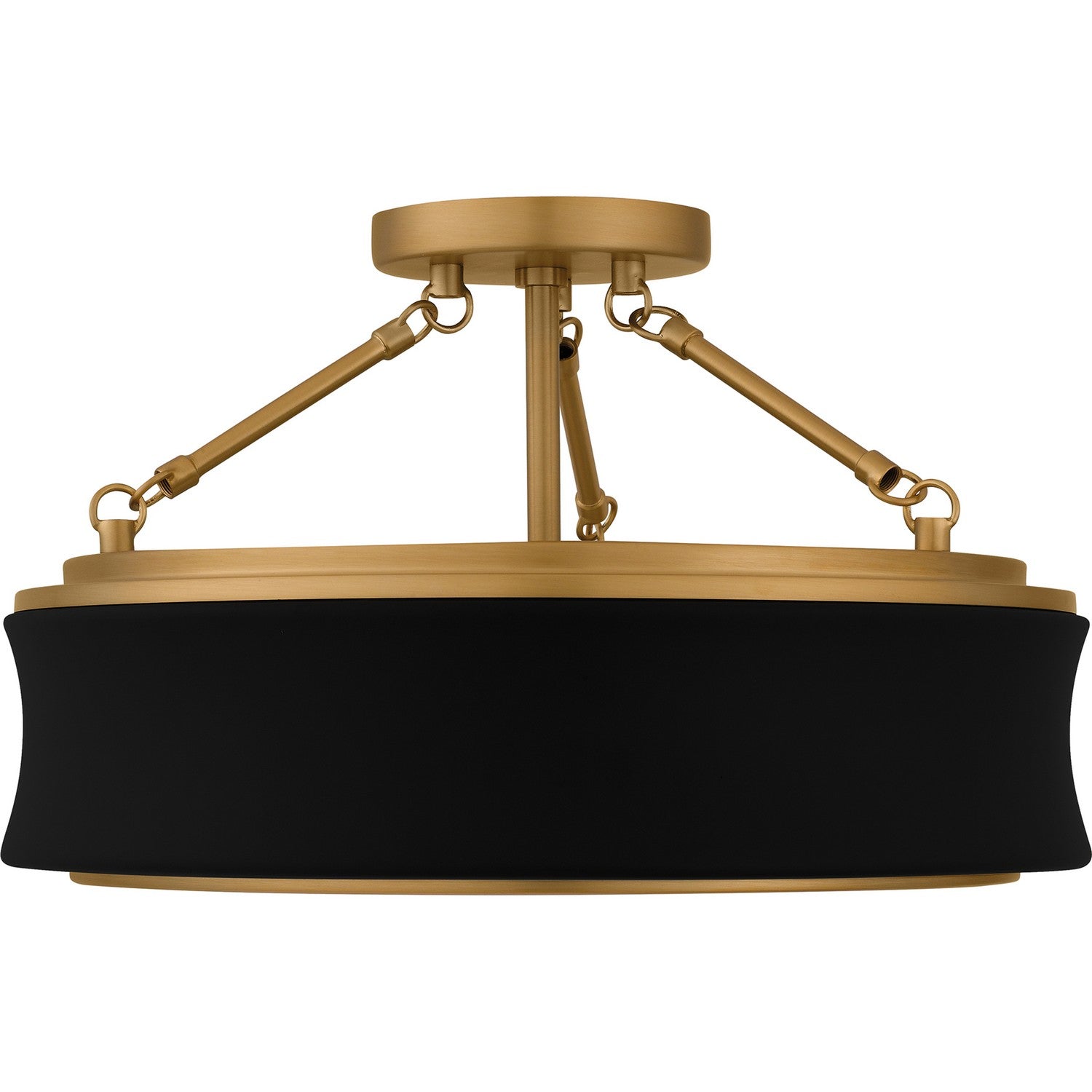 Quoizel - QSF6801MBK - Three Light Semi-Flush Mount - Quoizel Semi-Flush Mount - Matte Black