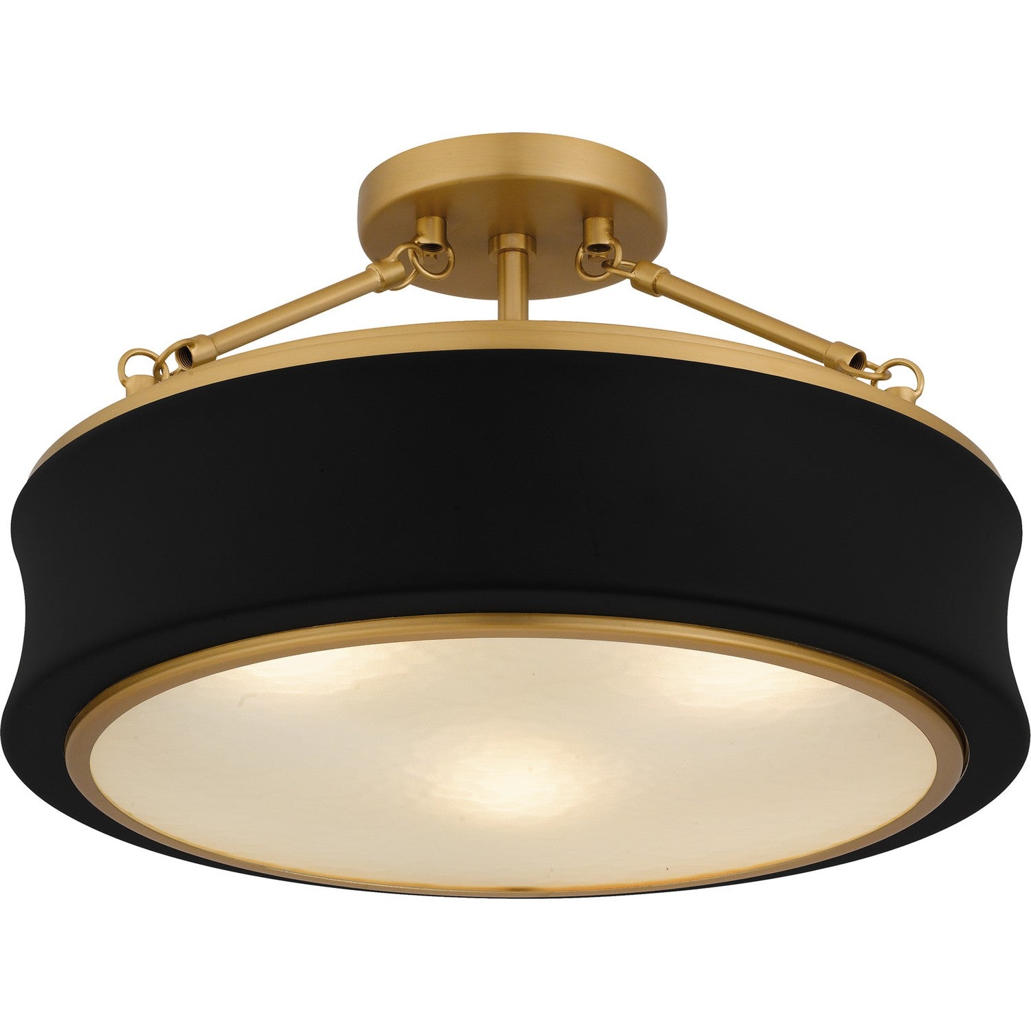 Quoizel - QSF6801MBK - Three Light Semi-Flush Mount - Quoizel Semi-Flush Mount - Matte Black