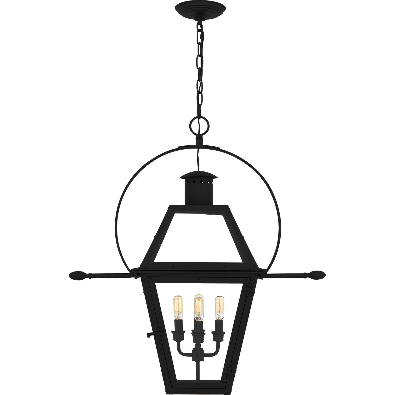 Quoizel - RO1914EK - Four Light Outdoor Hanging Lantern - Rue De Royal - Earth Black