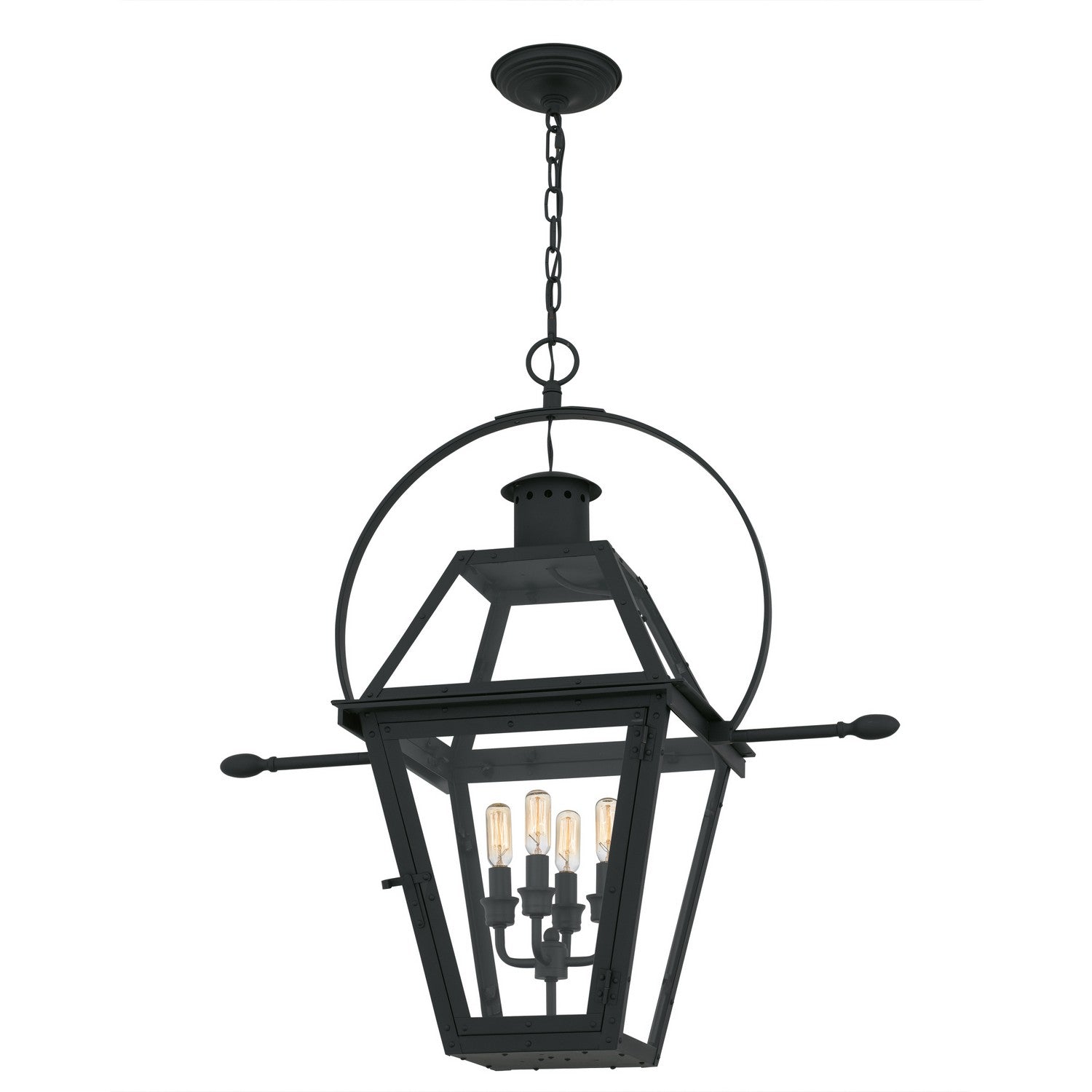 Quoizel - RO1914EK - Four Light Outdoor Hanging Lantern - Rue De Royal - Earth Black