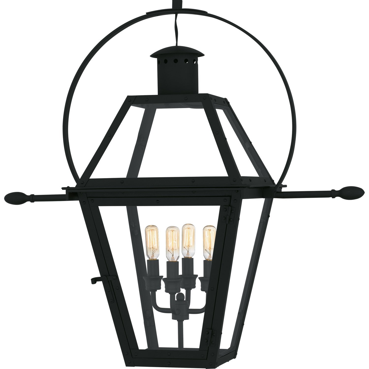 Quoizel - RO1914EK - Four Light Outdoor Hanging Lantern - Rue De Royal - Earth Black