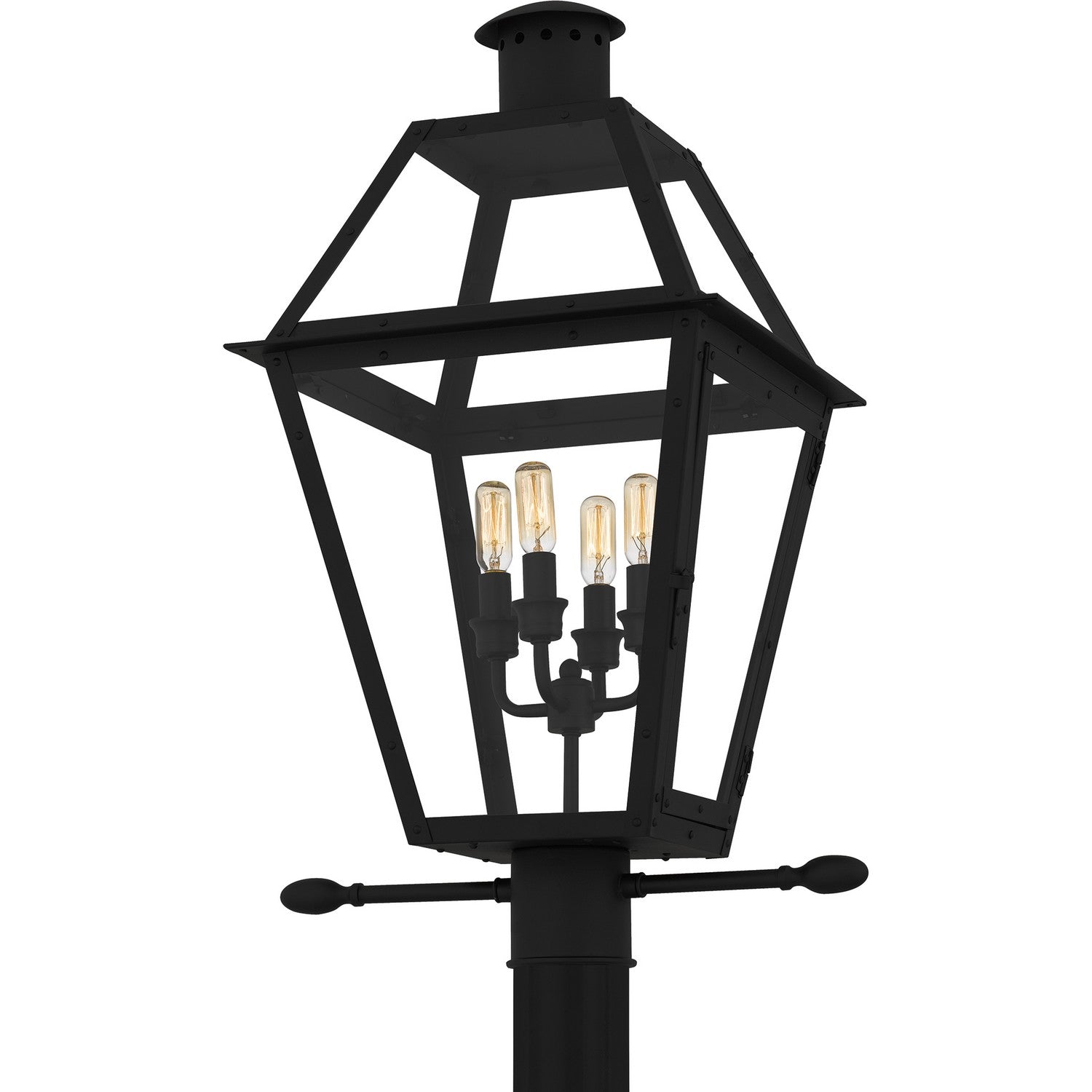 Quoizel - RO9014EK - Four Light Outdoor Post Lantern - Rue De Royal - Earth Black