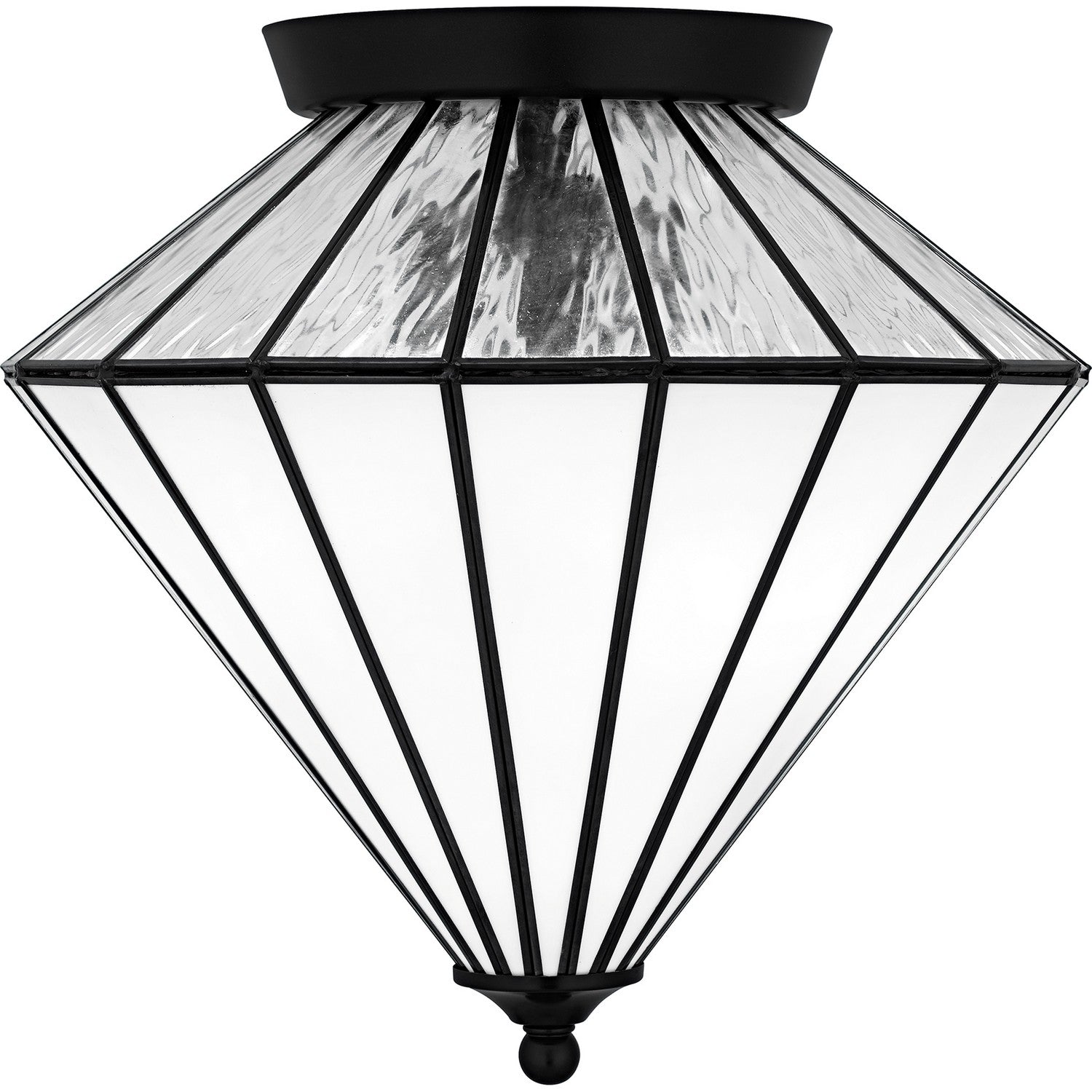 Quoizel - TF6812MBK - Three Light Flush Mount - Tiffany - Matte Black