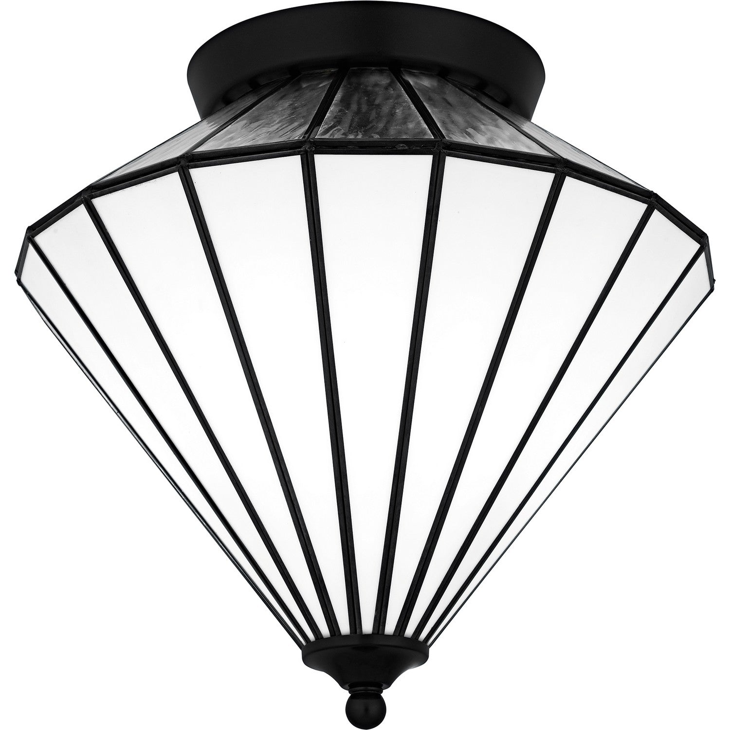 Quoizel - TF6812MBK - Three Light Flush Mount - Tiffany - Matte Black