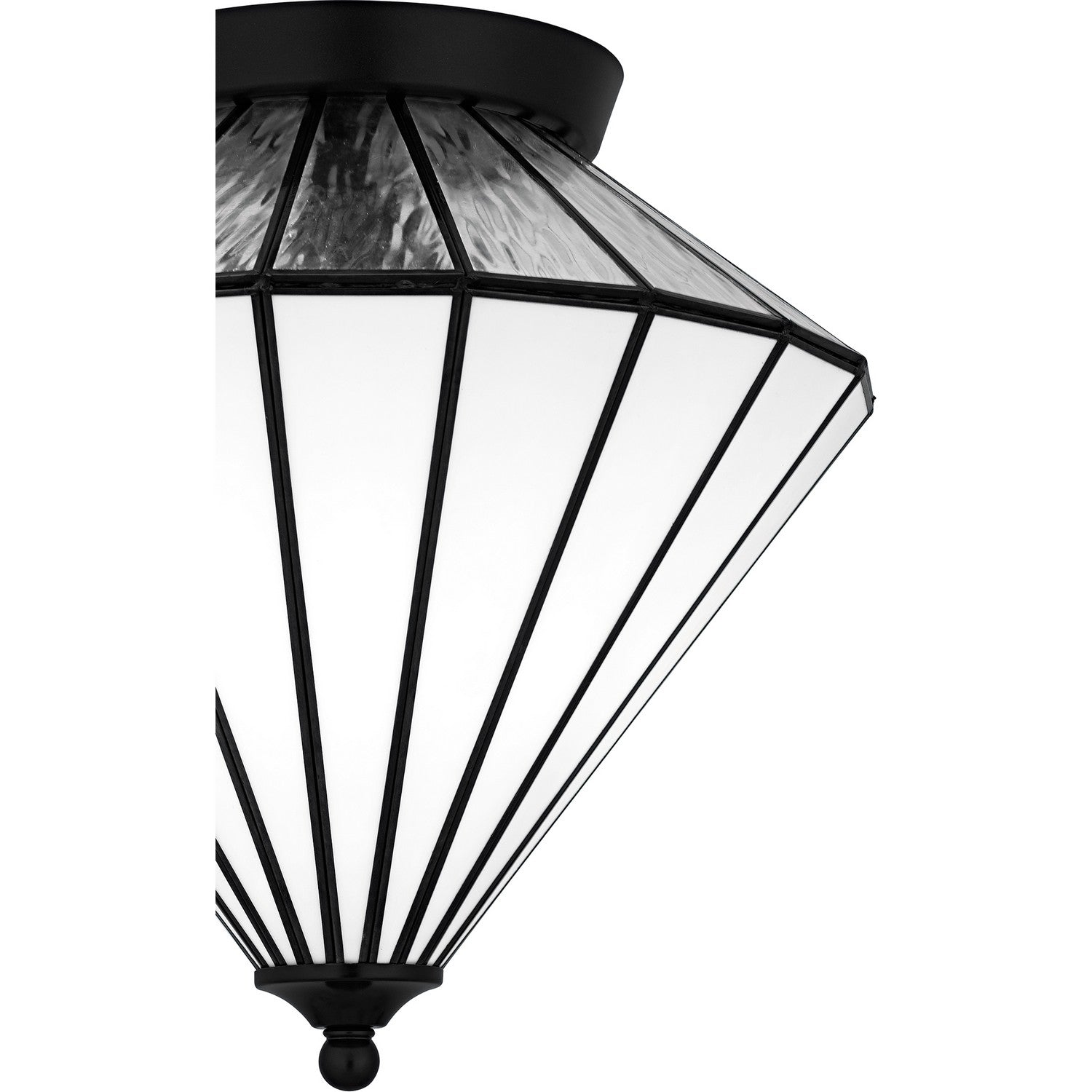 Quoizel - TF6812MBK - Three Light Flush Mount - Tiffany - Matte Black