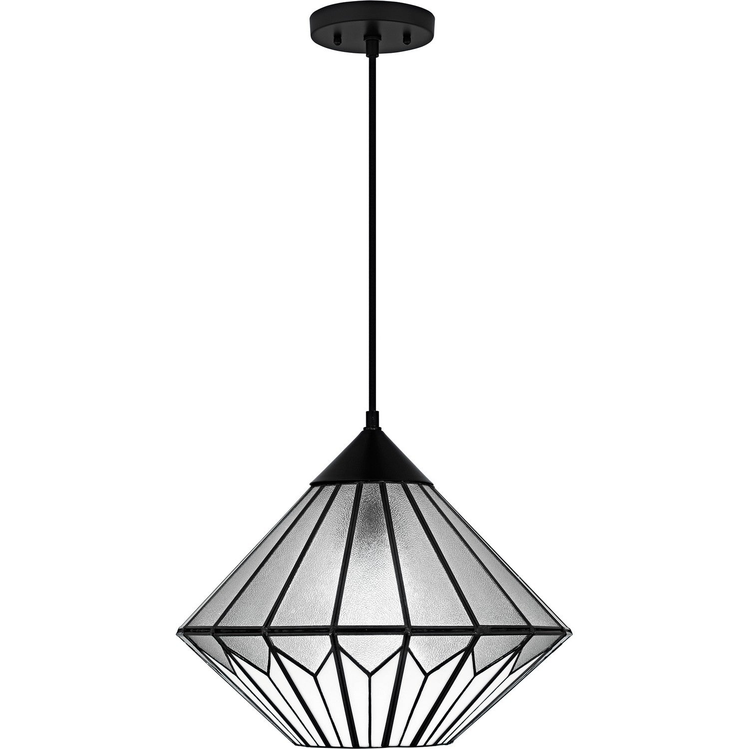 Quoizel - TF6813MBK - One Light Pendant - Tiffany - Matte Black