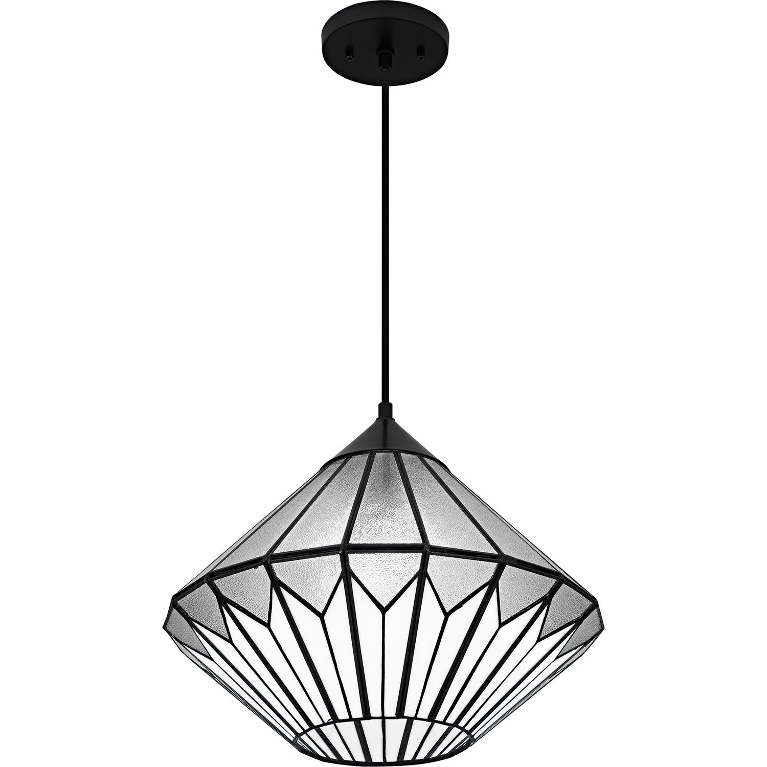 Quoizel - TF6813MBK - One Light Pendant - Tiffany - Matte Black