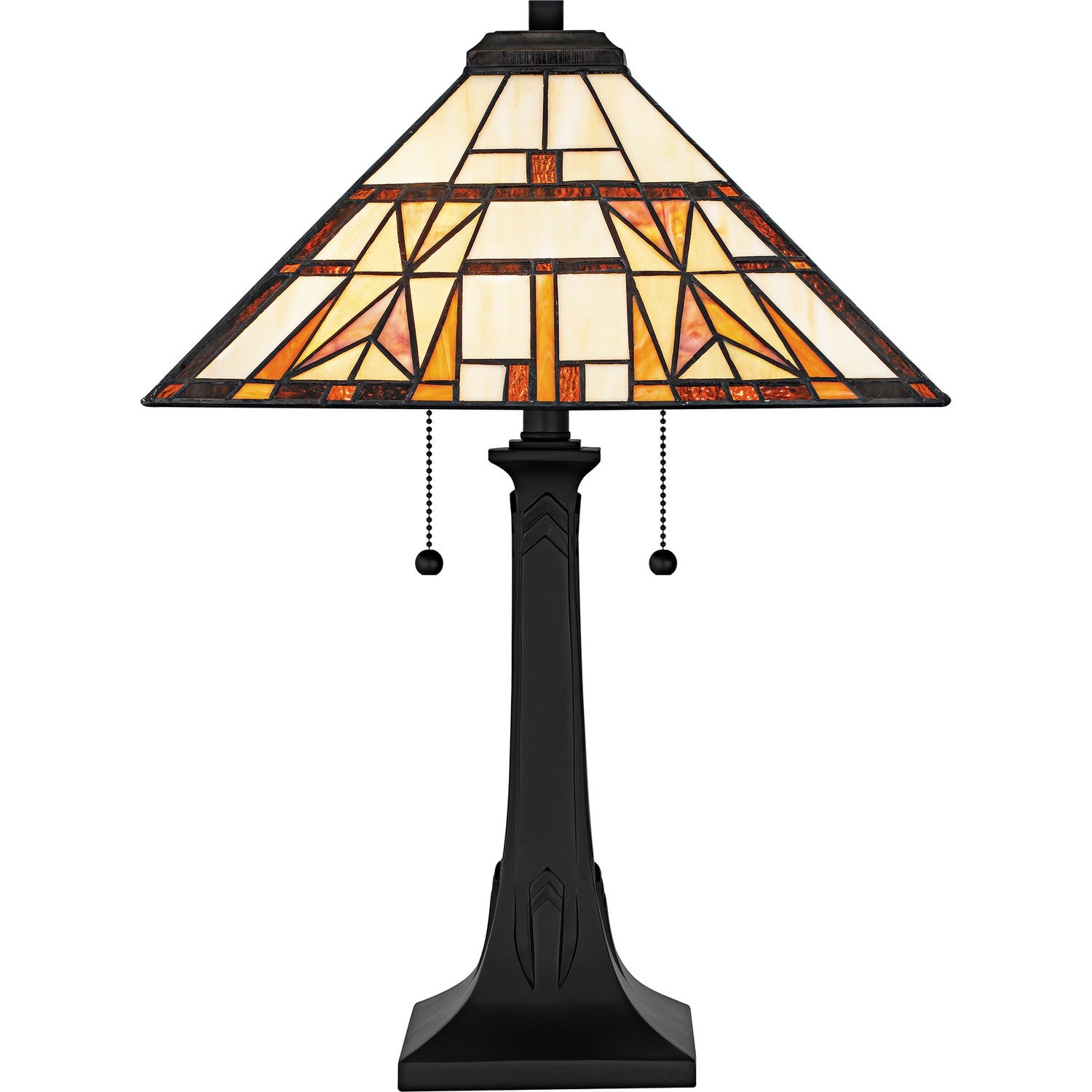 Quoizel - TF6814MBK - Two Light Table Lamp - Tiffany - Matte Black