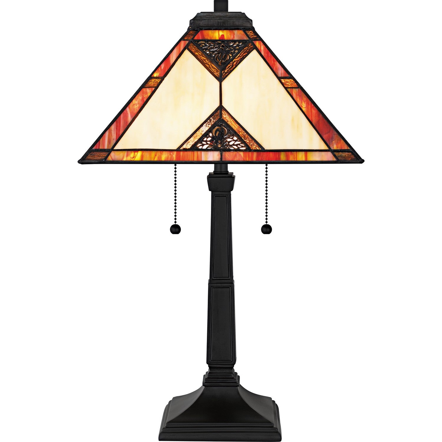 Quoizel - TF6816MBK - Two Light Table Lamp - Tiffany - Matte Black