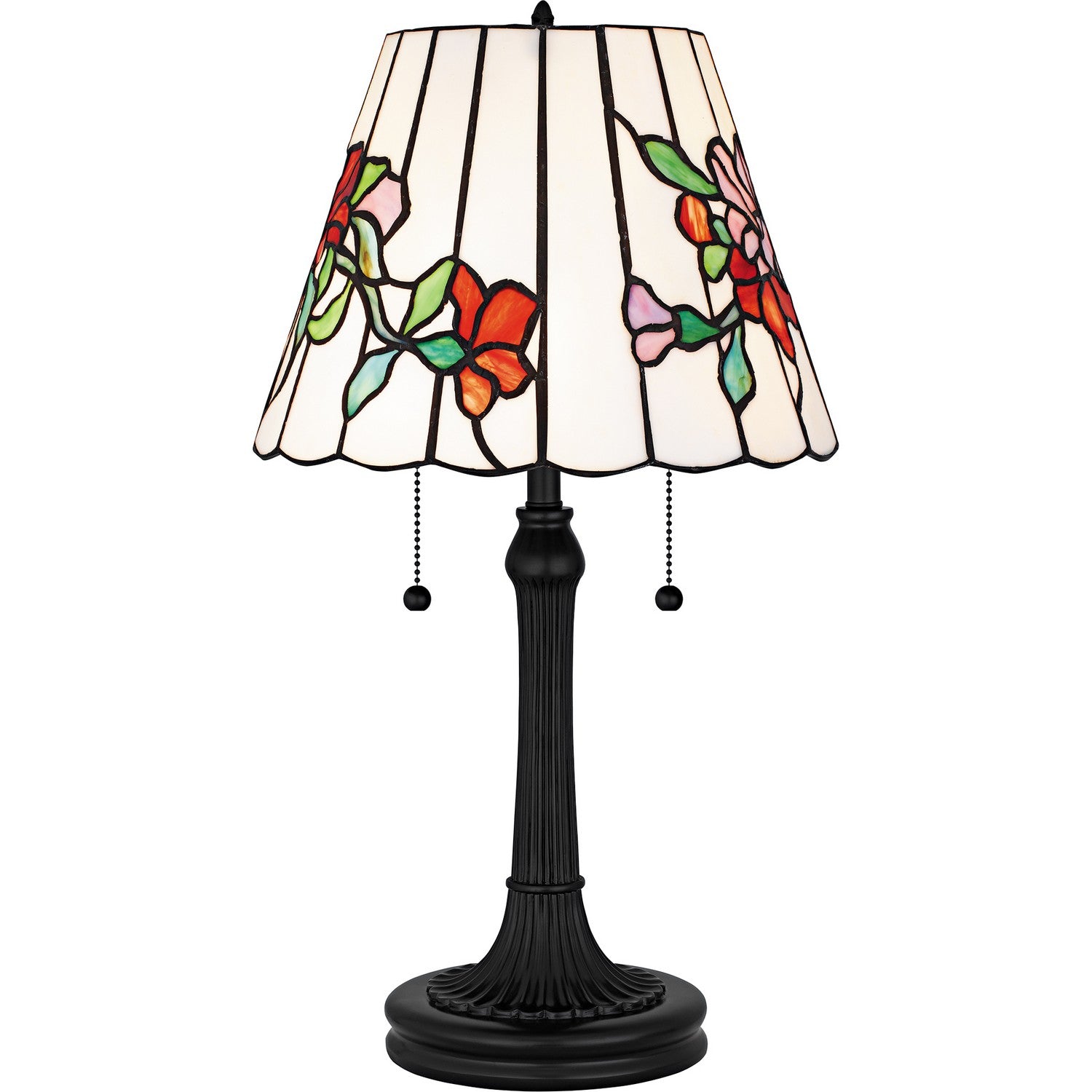Quoizel - TF6817MBK - Two Light Table Lamp - Tiffany - Matte Black