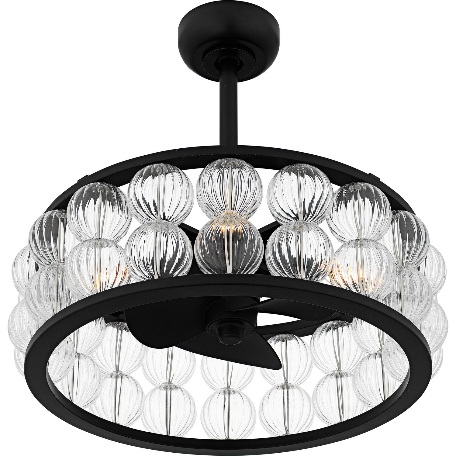 Quoizel - TRK3123MBK - Four Light Fan Light - Terrarock - Matte Black
