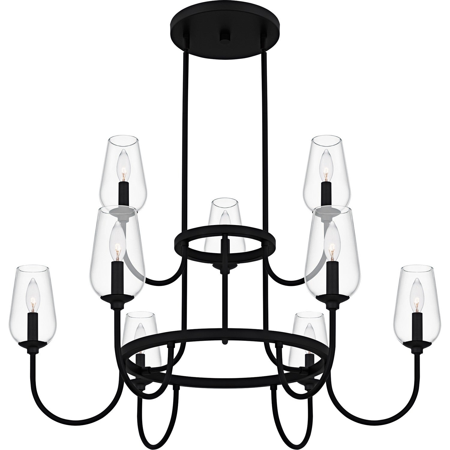 Quoizel - VSC5036MBK - Nine Light Chandelier - Viscount - Matte Black