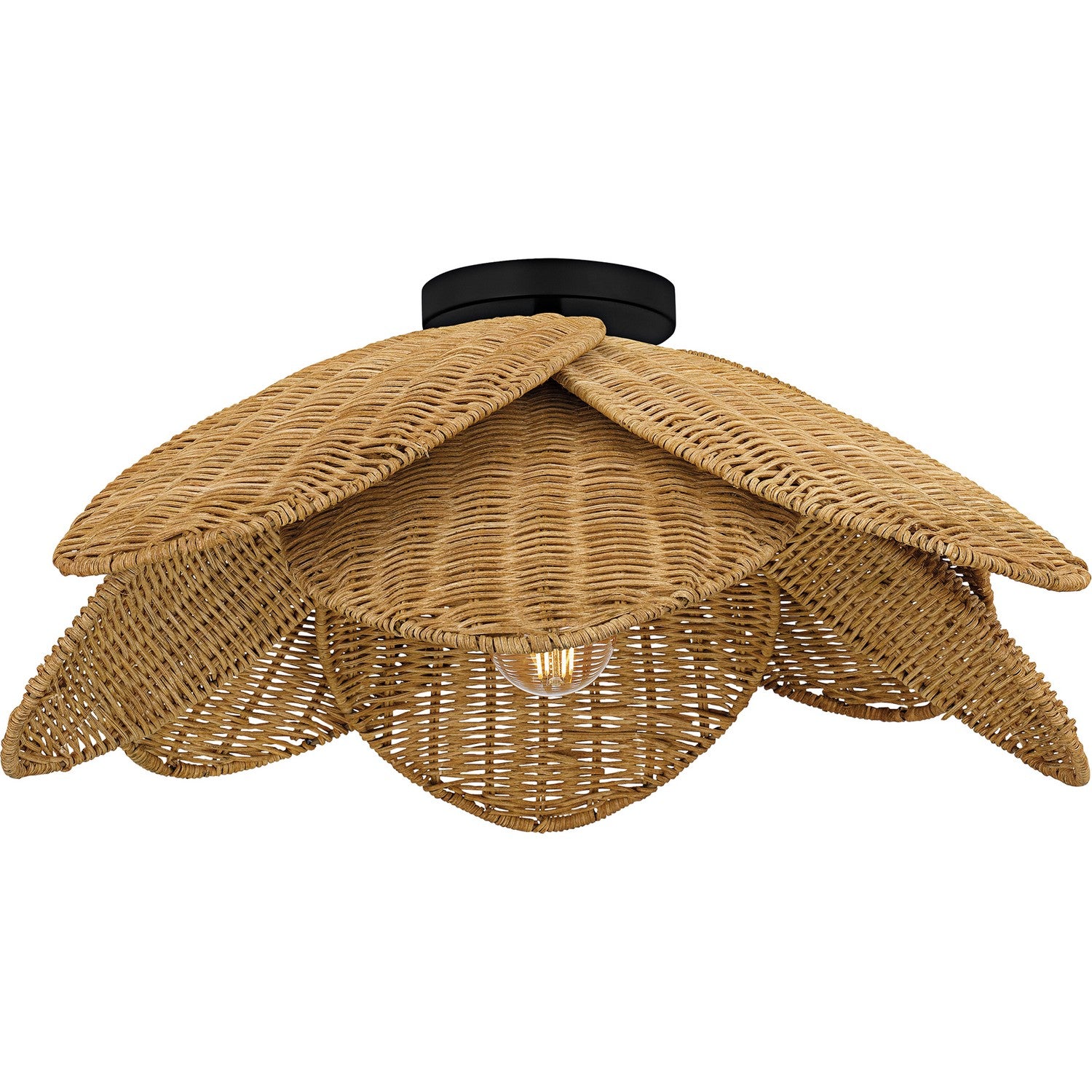 Quoizel - WLL1722MBK - One Light Semi-Flush Mount - Willa - Matte Black