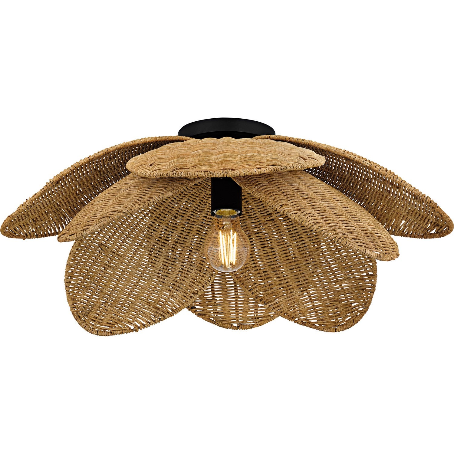 Quoizel - WLL1722MBK - One Light Semi-Flush Mount - Willa - Matte Black