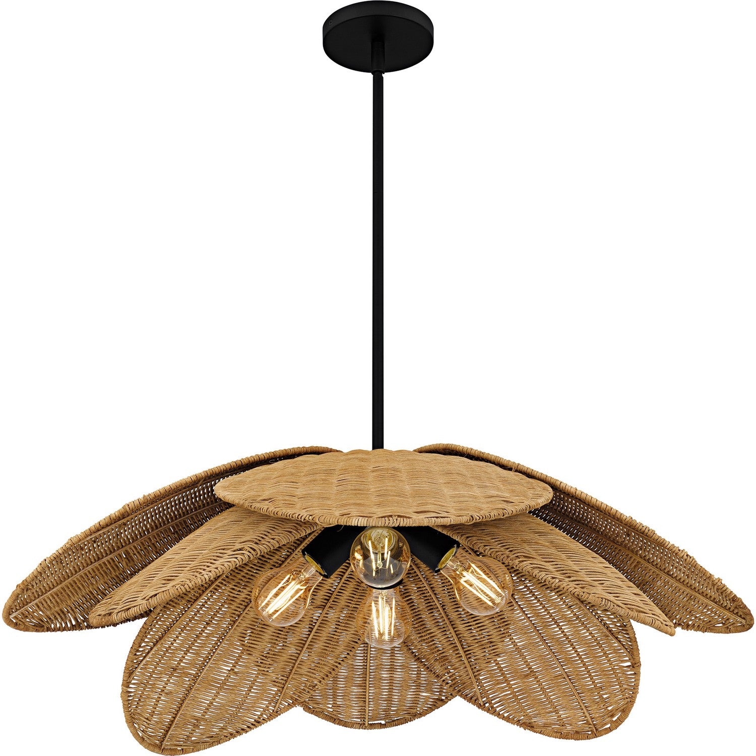Quoizel - WLL2830MBK - Four Light Pendant - Willa - Matte Black