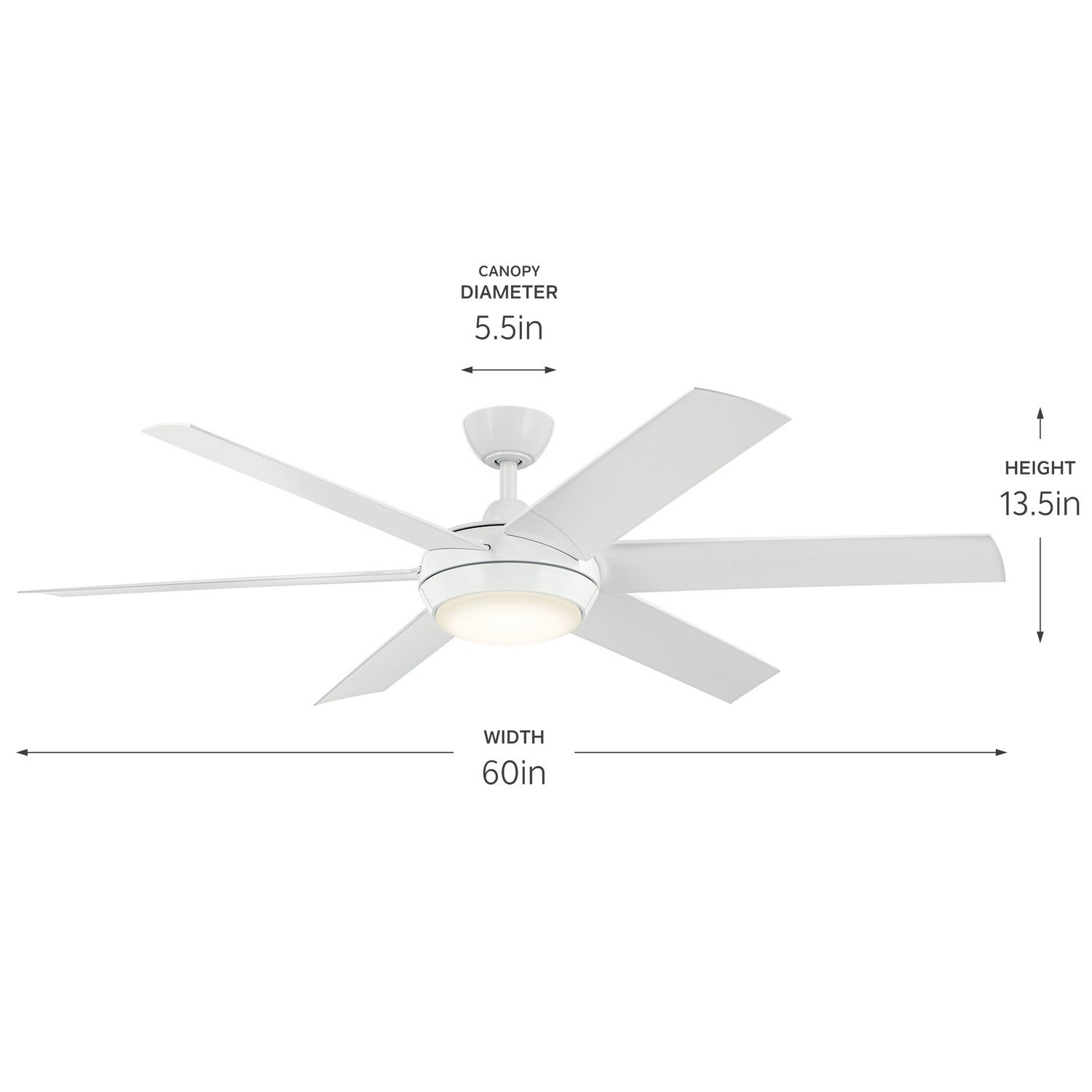 Kichler - 310260WH - 60"Ceiling Fan - Mint - White