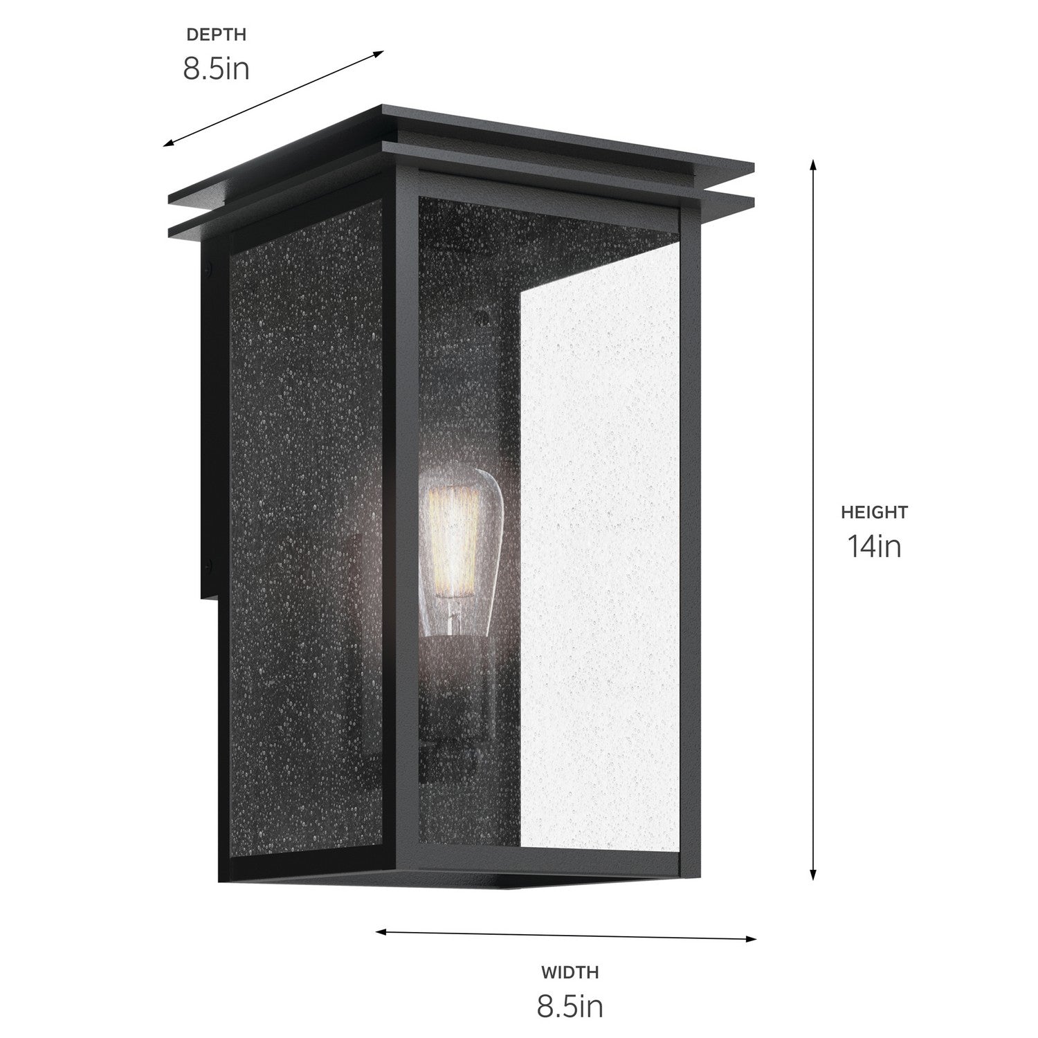 Kichler - 59541BKT - One Light Outdoor Wall Mount - Arkville - Textured Black