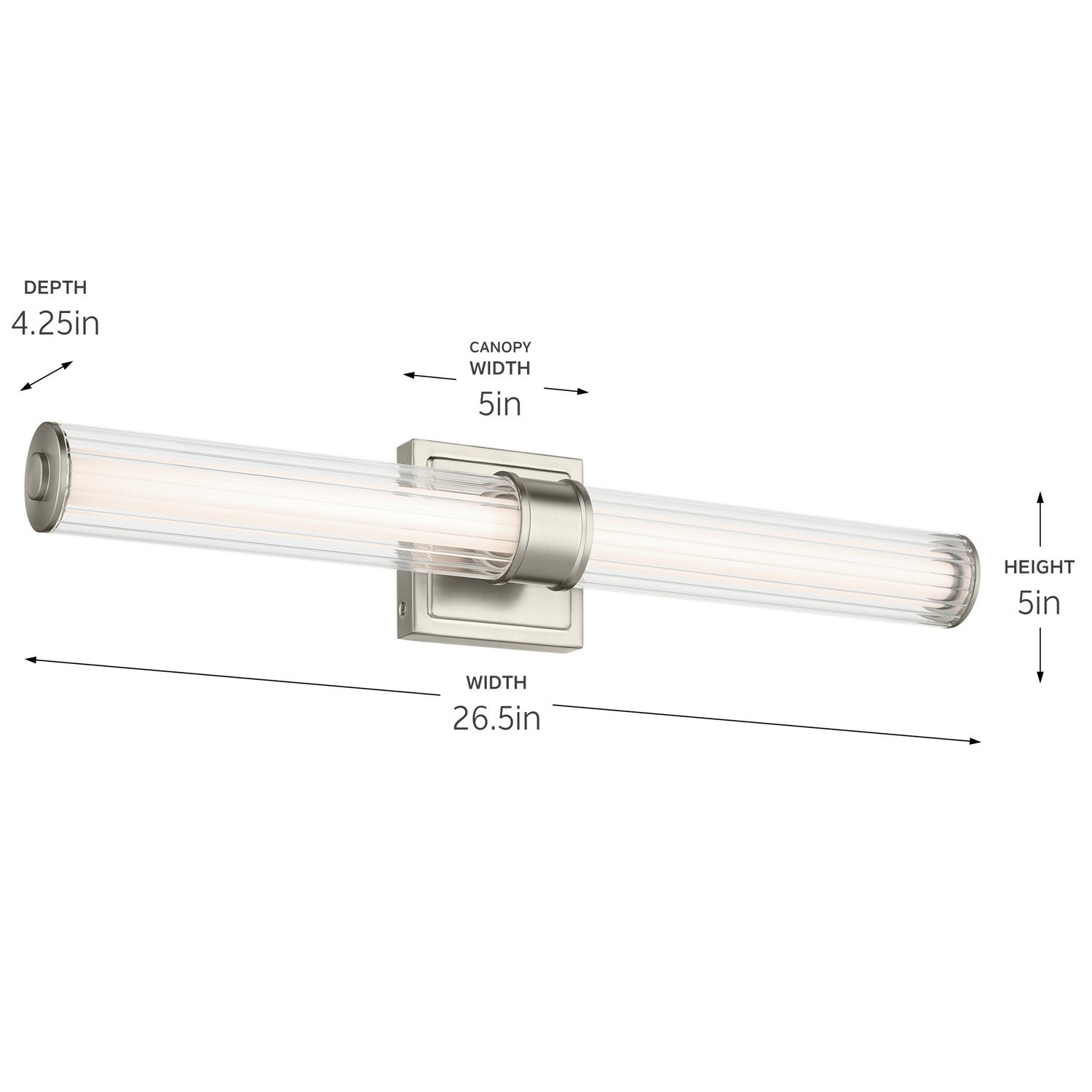 Kichler - 55196NILED - LED Linear Bath - Laurene - Brushed Nickel
