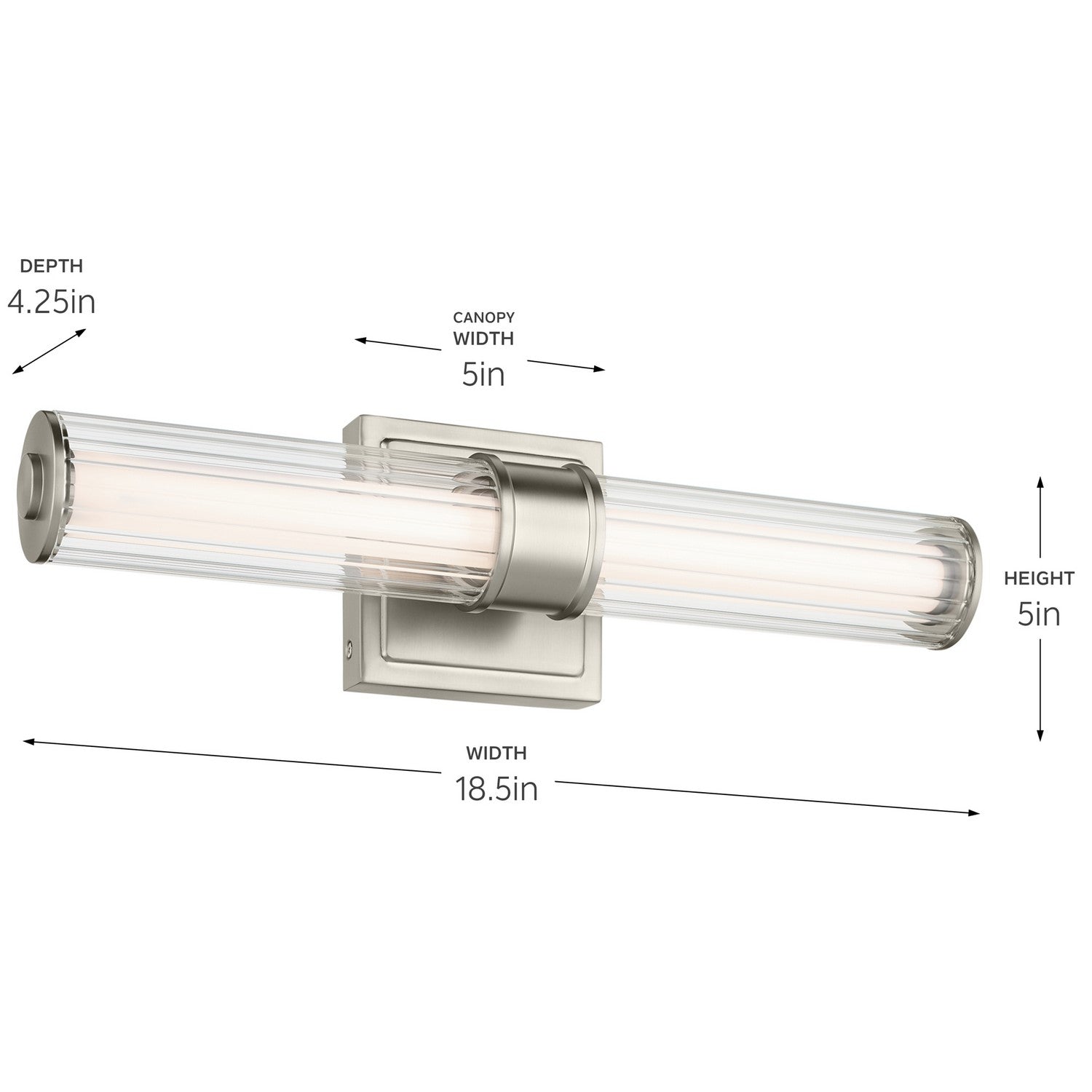 Kichler - 55195NILED - LED Bath Bar - Laurene - Brushed Nickel