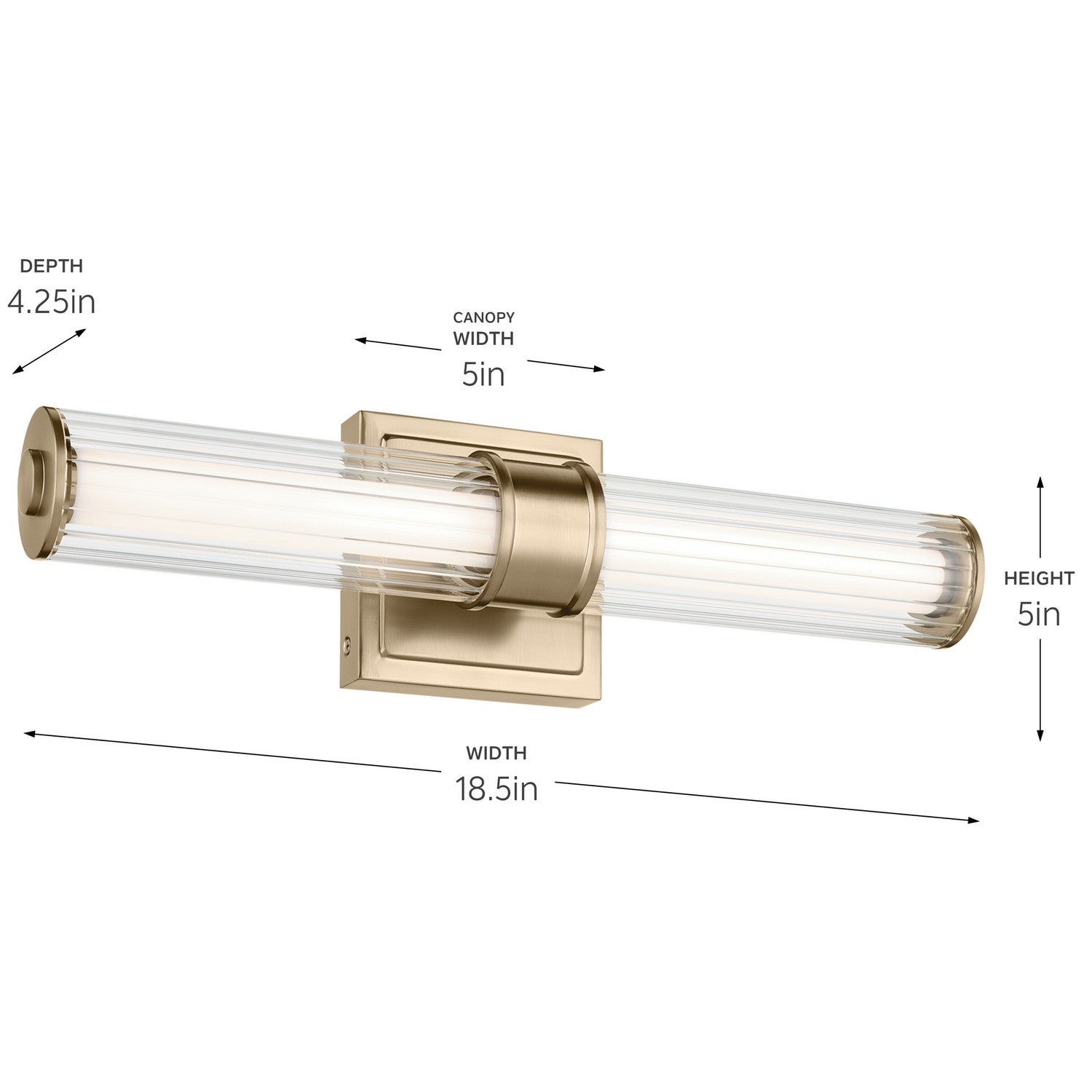 Kichler - 55195CPZLED - LED Bath Bar - Laurene - Champagne Bronze