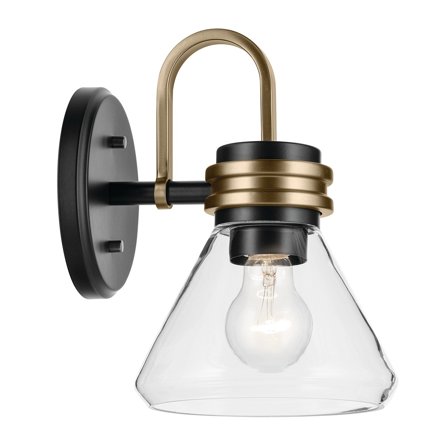 Kichler - 55153BKCLR - One Light Wall Sconce - Farum - Black