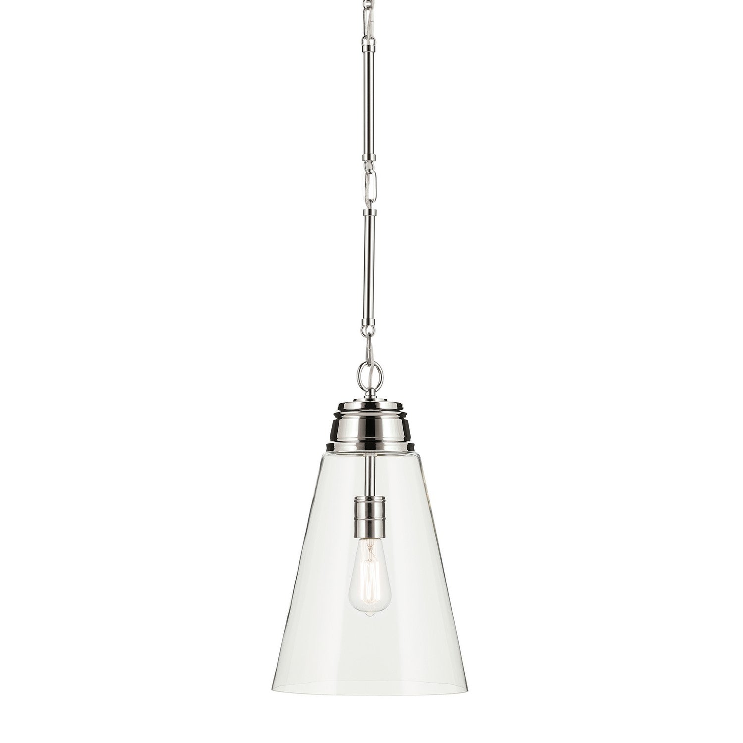 Kichler - 52661PNCLR - One Light Pendant - Marsailli - Polished Nickel