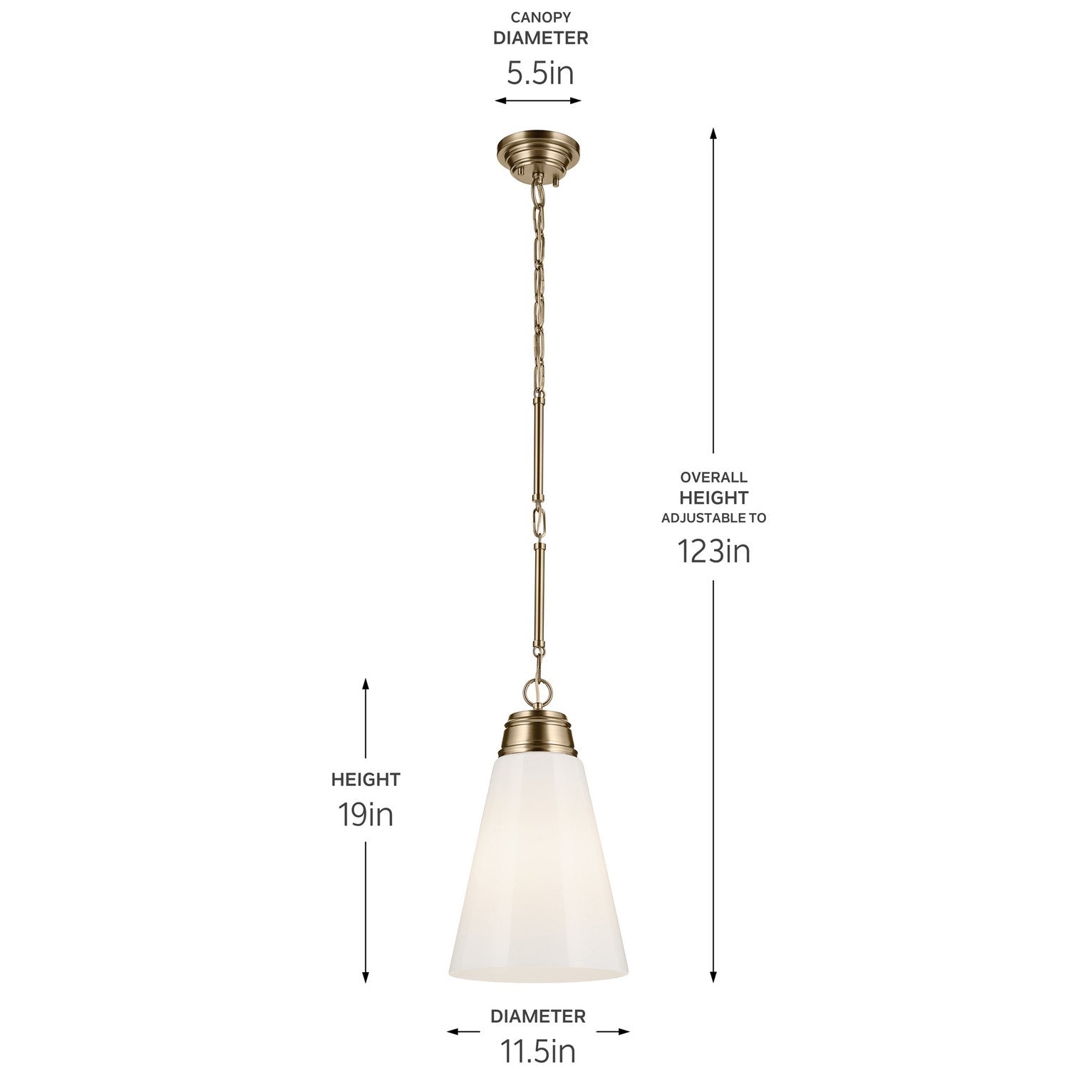 Kichler - 52661CPZ - One Light Pendant - Marsailli - Champagne Bronze