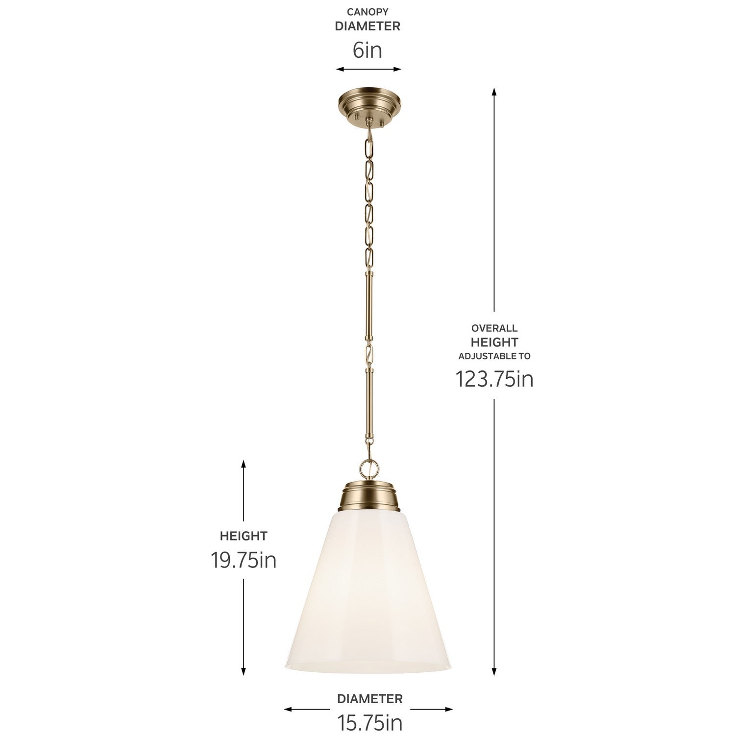 Kichler - 52662CPZ - One Light Pendant - Marsailli - Champagne Bronze