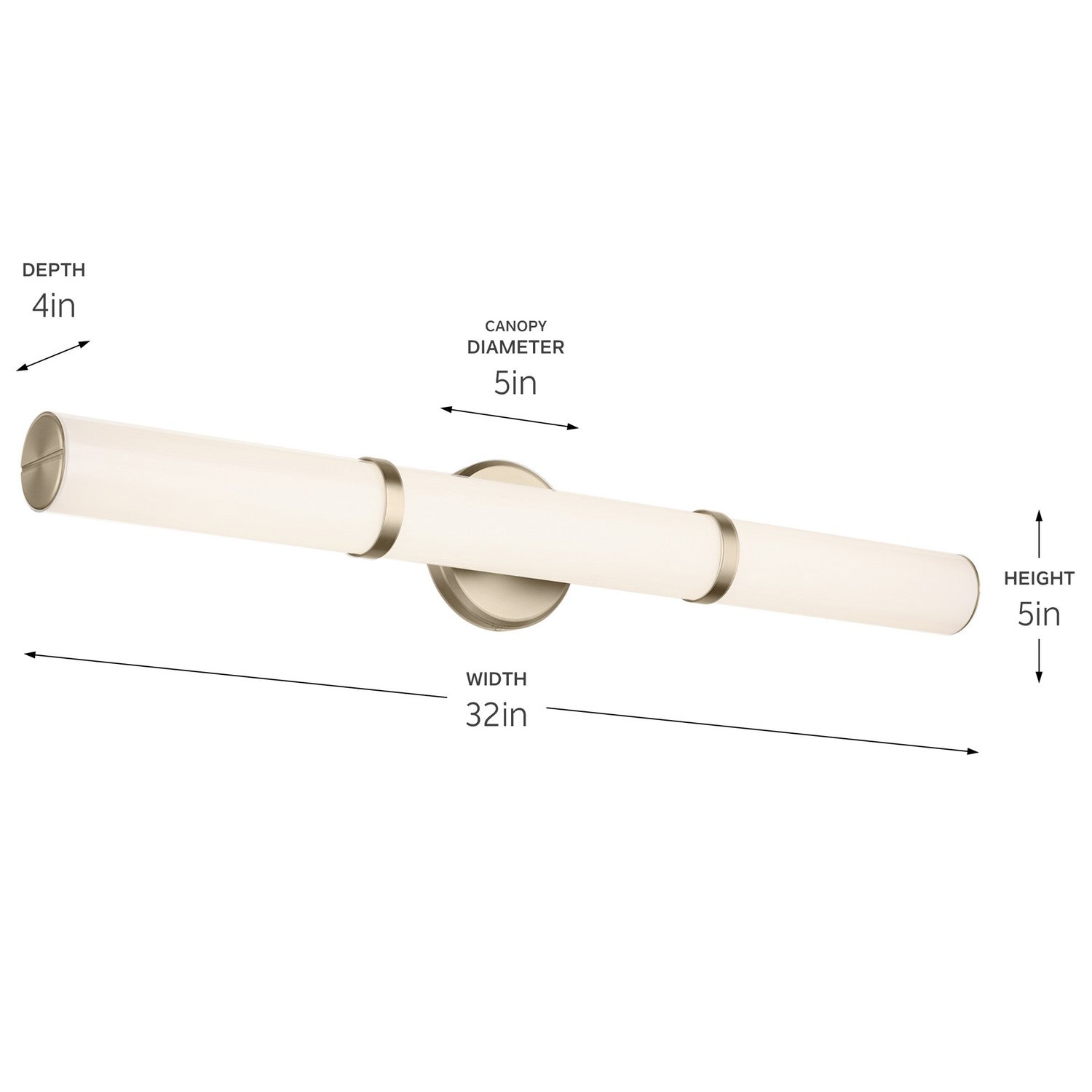 Kichler - 55189CPZLED - LED Linear Bath - Rosh - Champagne Bronze