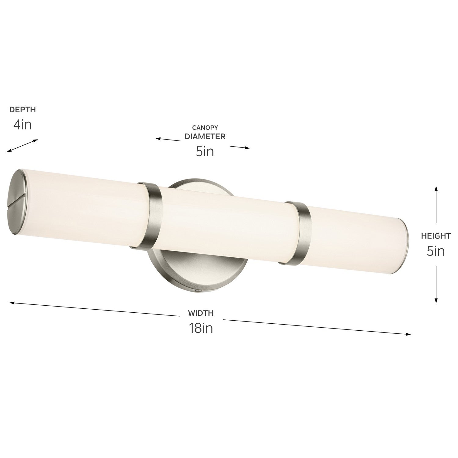 Kichler - 55187NILED - LED Bath Bar - Rosh - Brushed Nickel