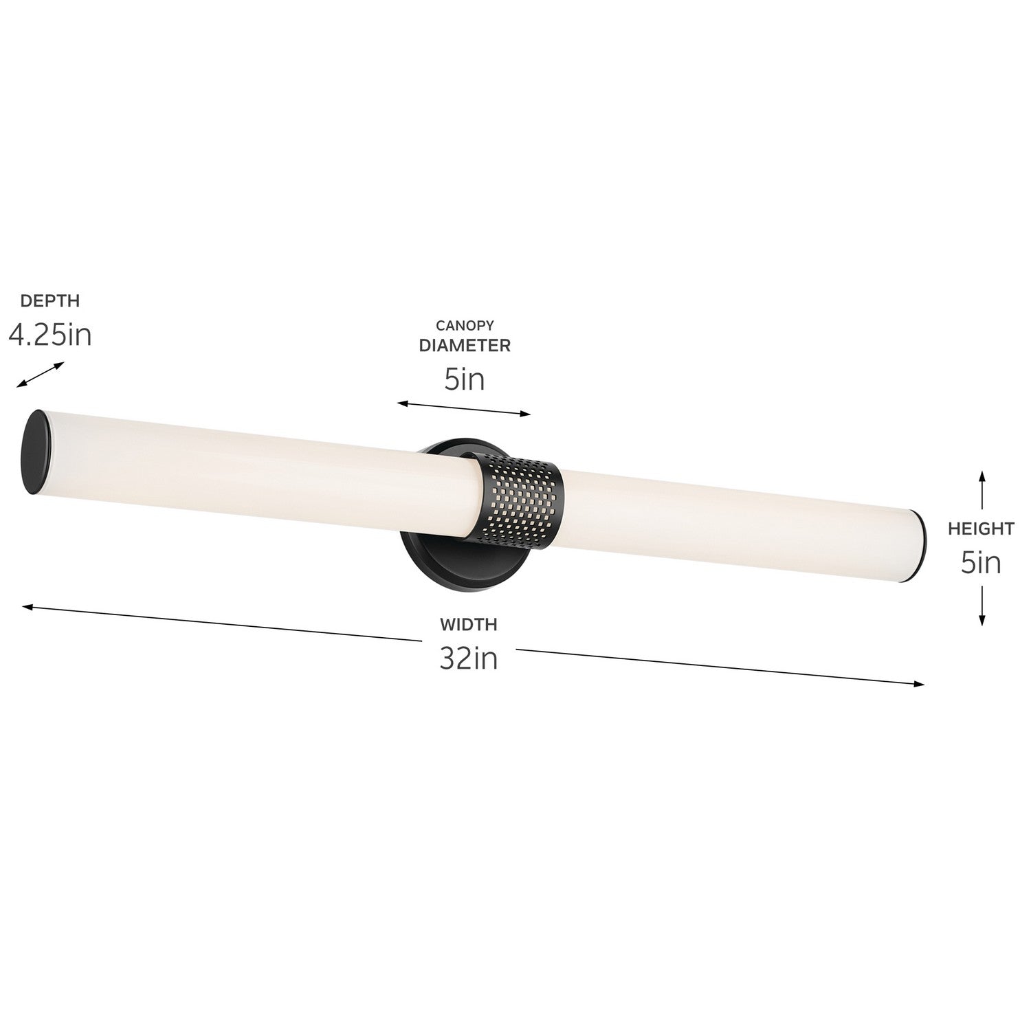 Kichler - 55193BKLED - LED Linear Bath - Sashi - Black