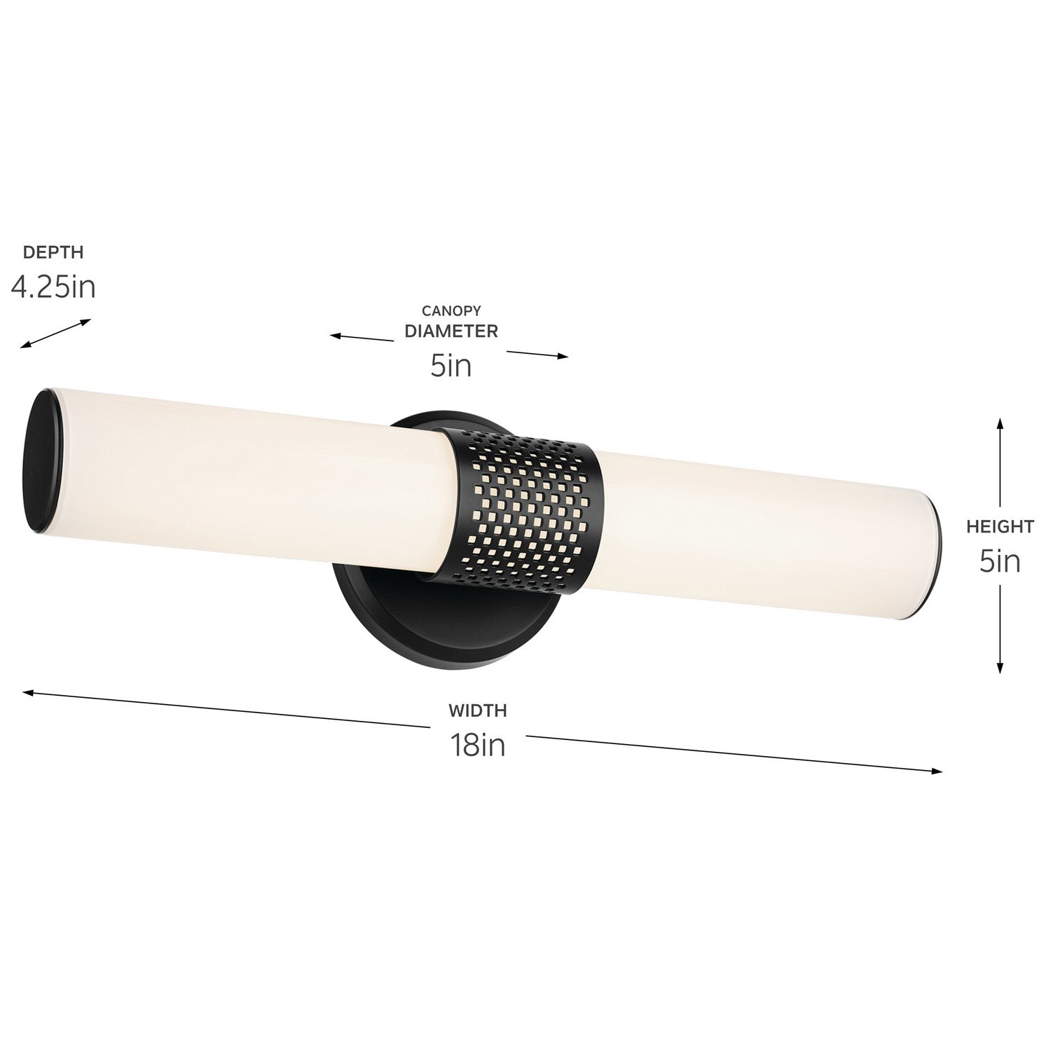 Kichler - 55191BKLED - LED Bath Bar - Sashi - Black
