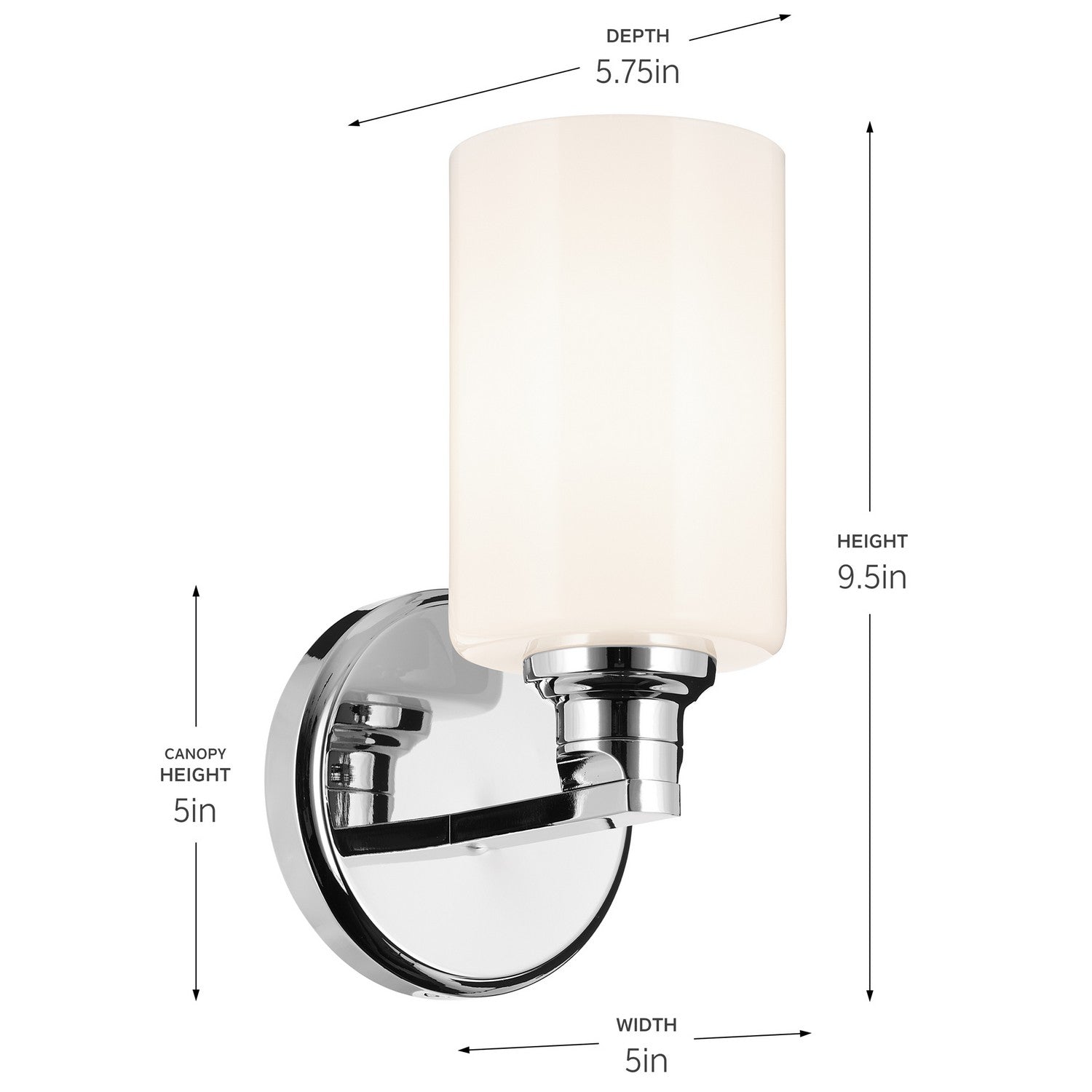 Kichler - 55224CH - One Light Wall Sconce - Gioe - Chrome