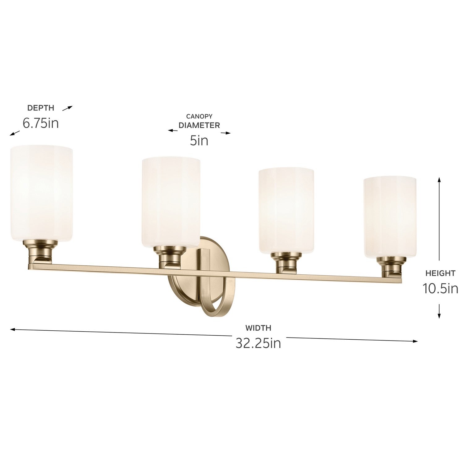 Kichler - 55227CPZ - Four Light Bath - Gioe - Champagne Bronze