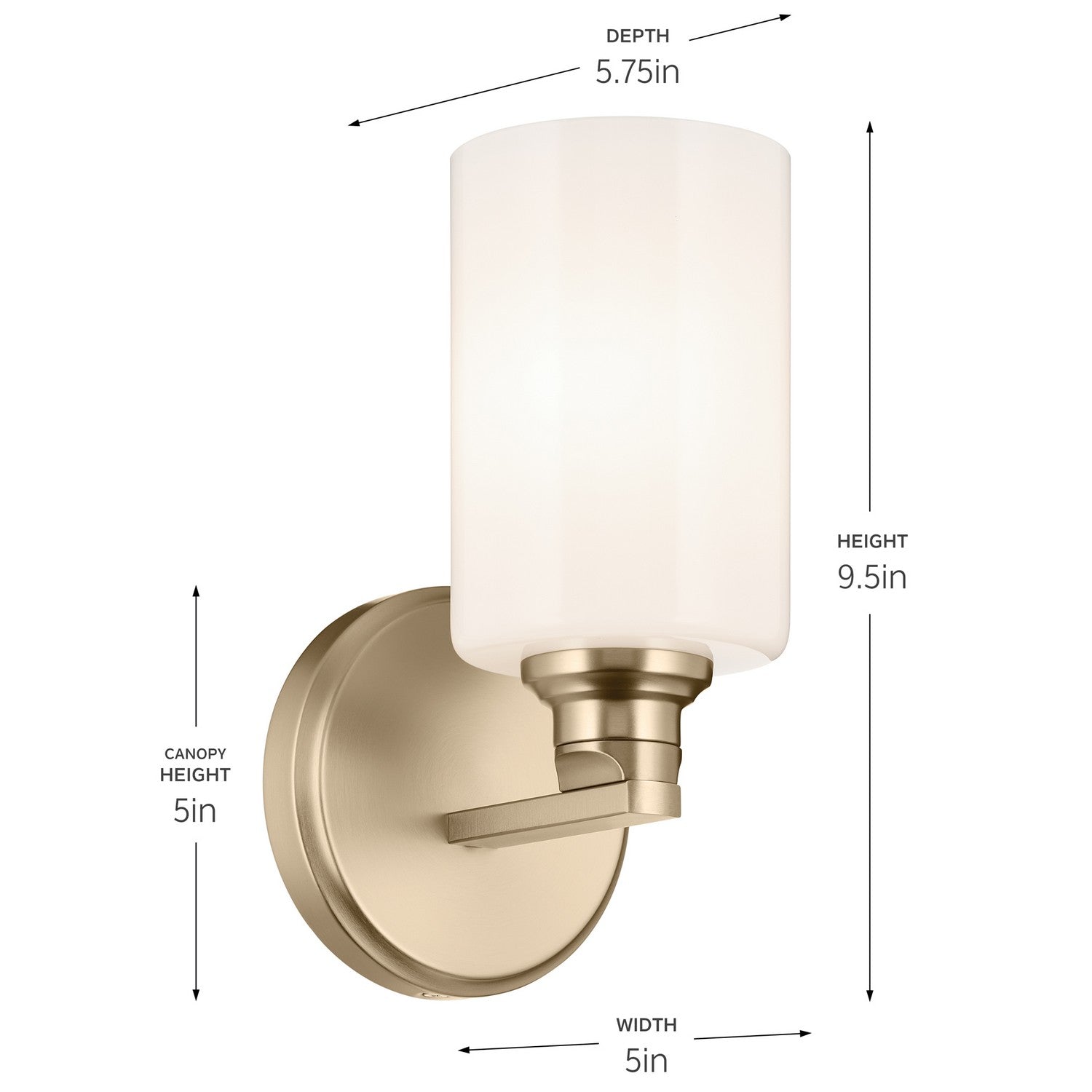 Kichler - 55224CPZ - One Light Wall Sconce - Gioe - Champagne Bronze