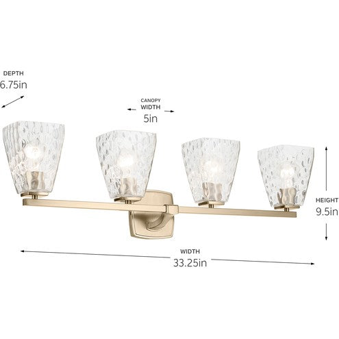 Kichler - 55217CPZWTR - Four Light Bath - Marant - Champagne Bronze