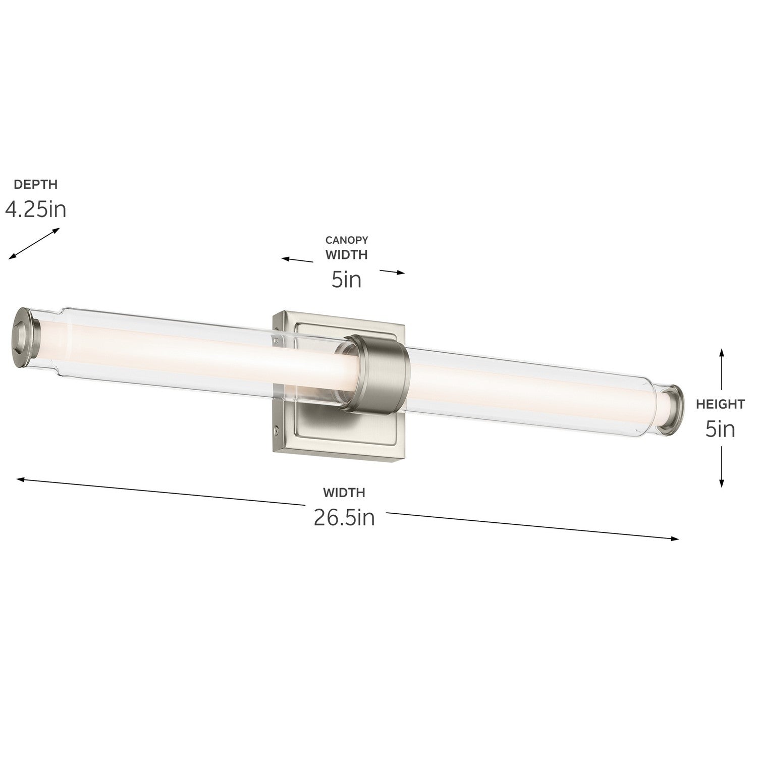 Kichler - 55238NILED - LED Linear Bath - Laurene - Brushed Nickel
