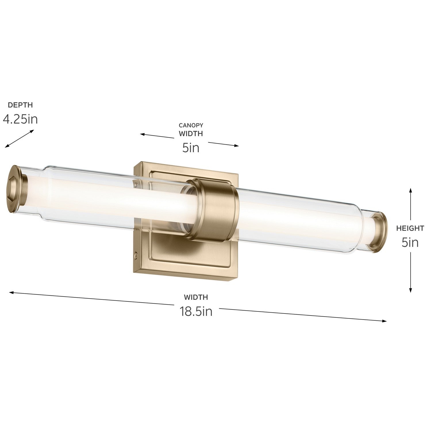 Kichler - 55237CPZLED - LED Bath Bar - Laurene - Champagne Bronze